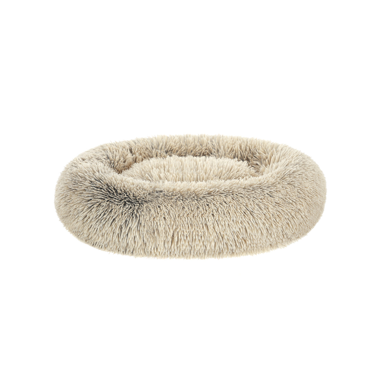 Fluffy Donut Hondenbed 80 cm - Langharig Pluche - Afneembare Wasbare Hoes