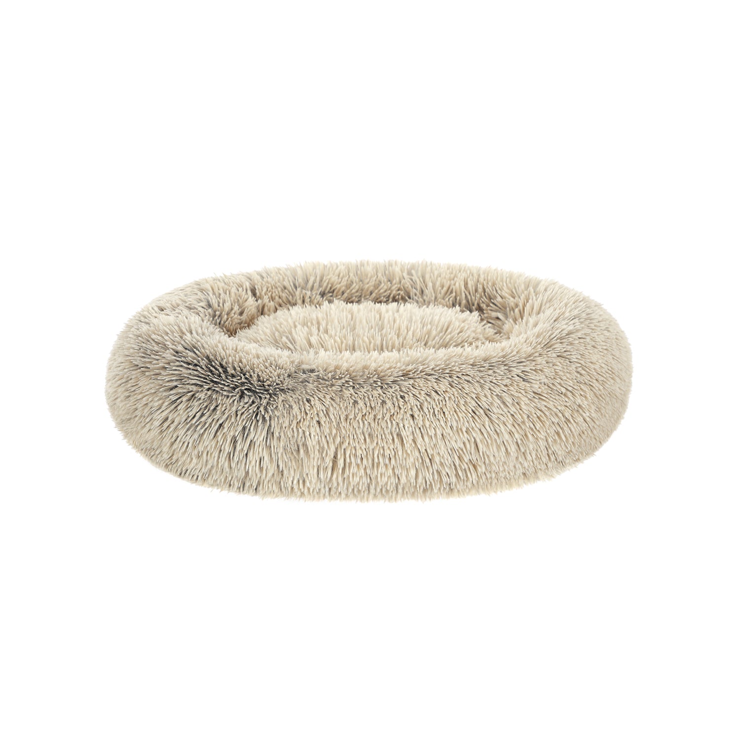 Fluffy Donut Hondenbed 80 cm - Langharig Pluche - Afneembare Wasbare Hoes