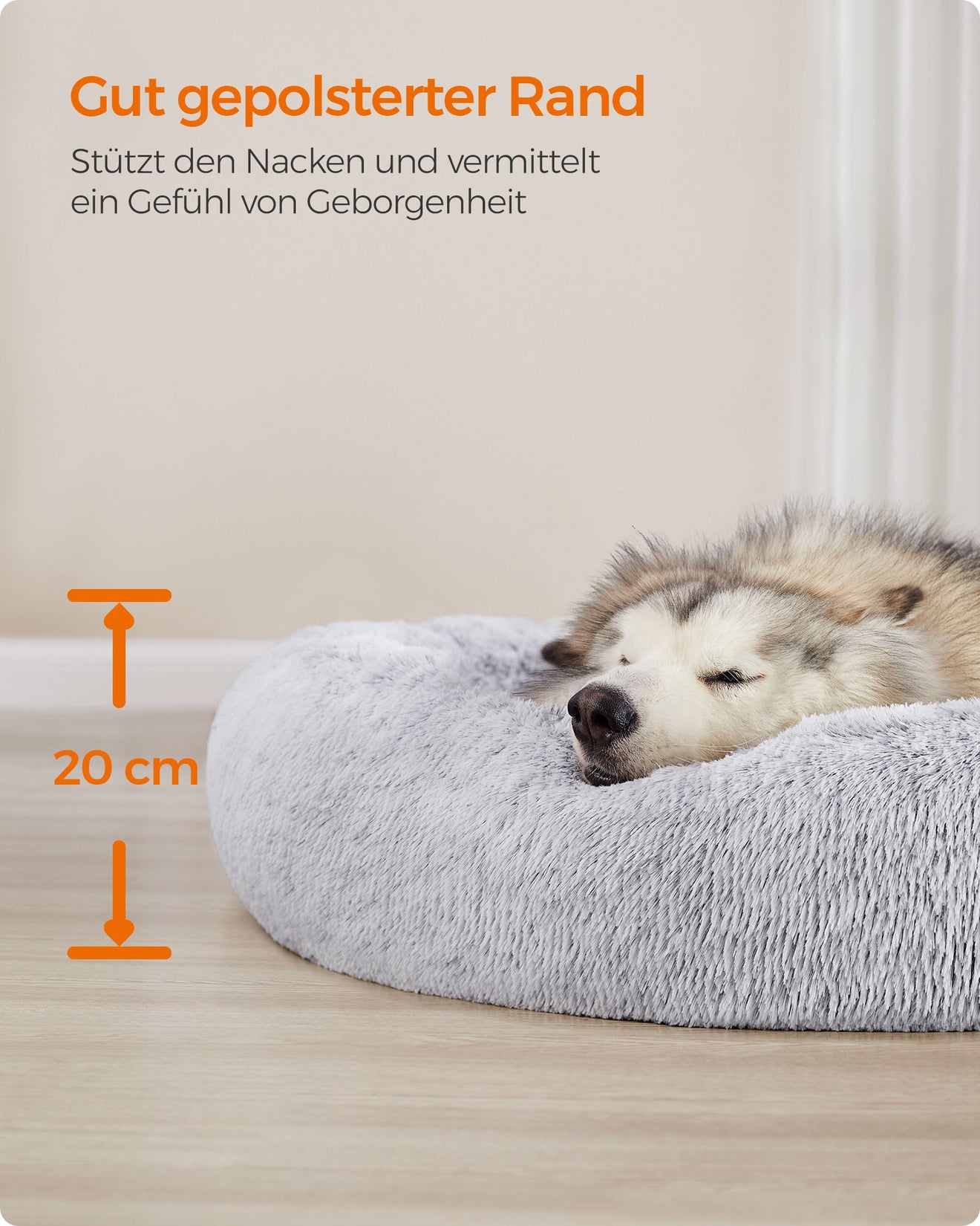 Extra Groot Rond Hondenbed 140 cm - Uitneembaar Middenkussen - Voor Grote Honden