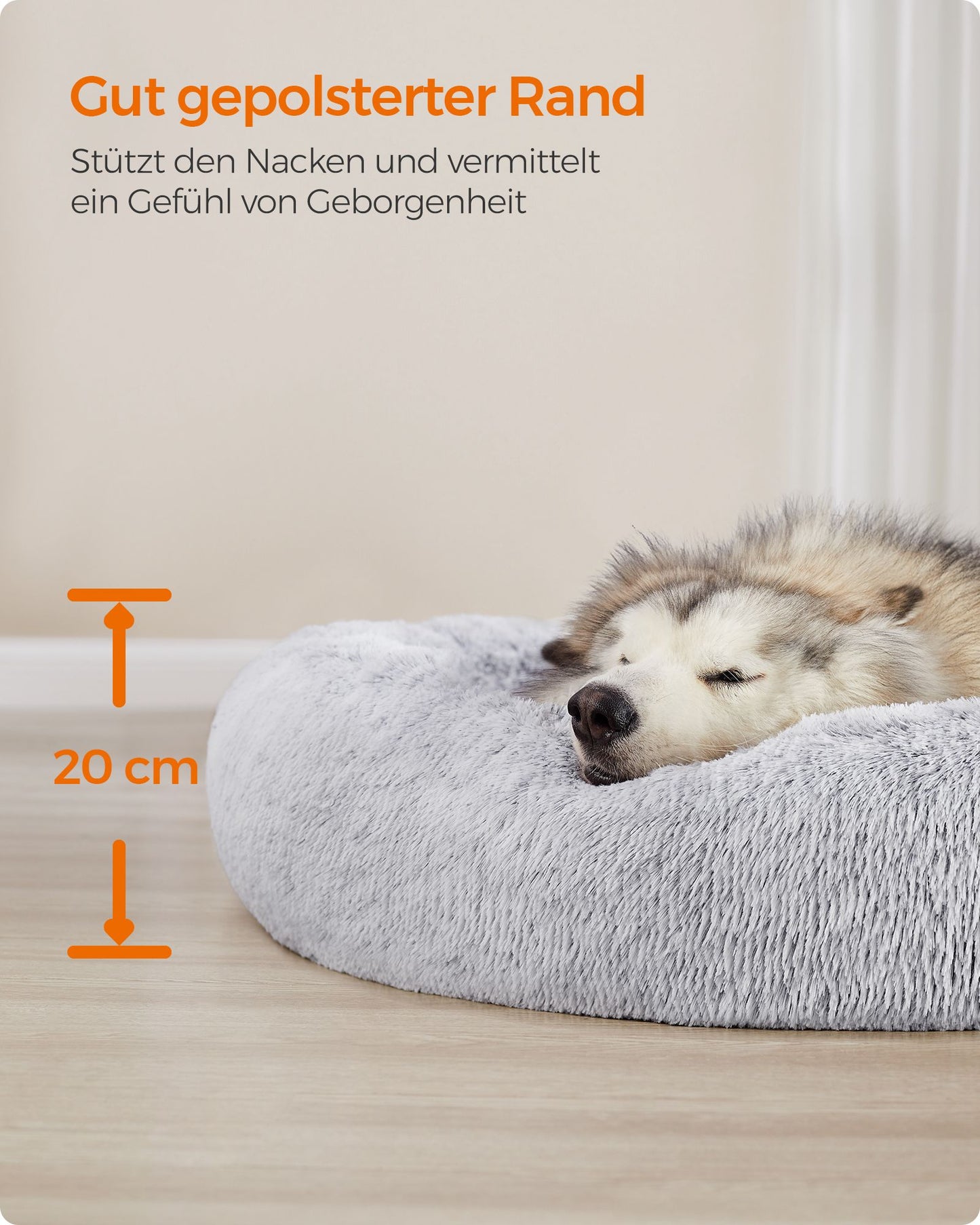 Extra Groot Rond Hondenbed 140 cm - Uitneembaar Middenkussen - Voor Grote Honden
