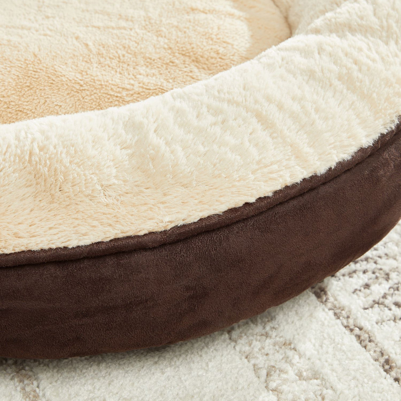 Pudding-Donut Hondenbedje 50 cm - Voor Puppy's En Katten - Zacht Pluche