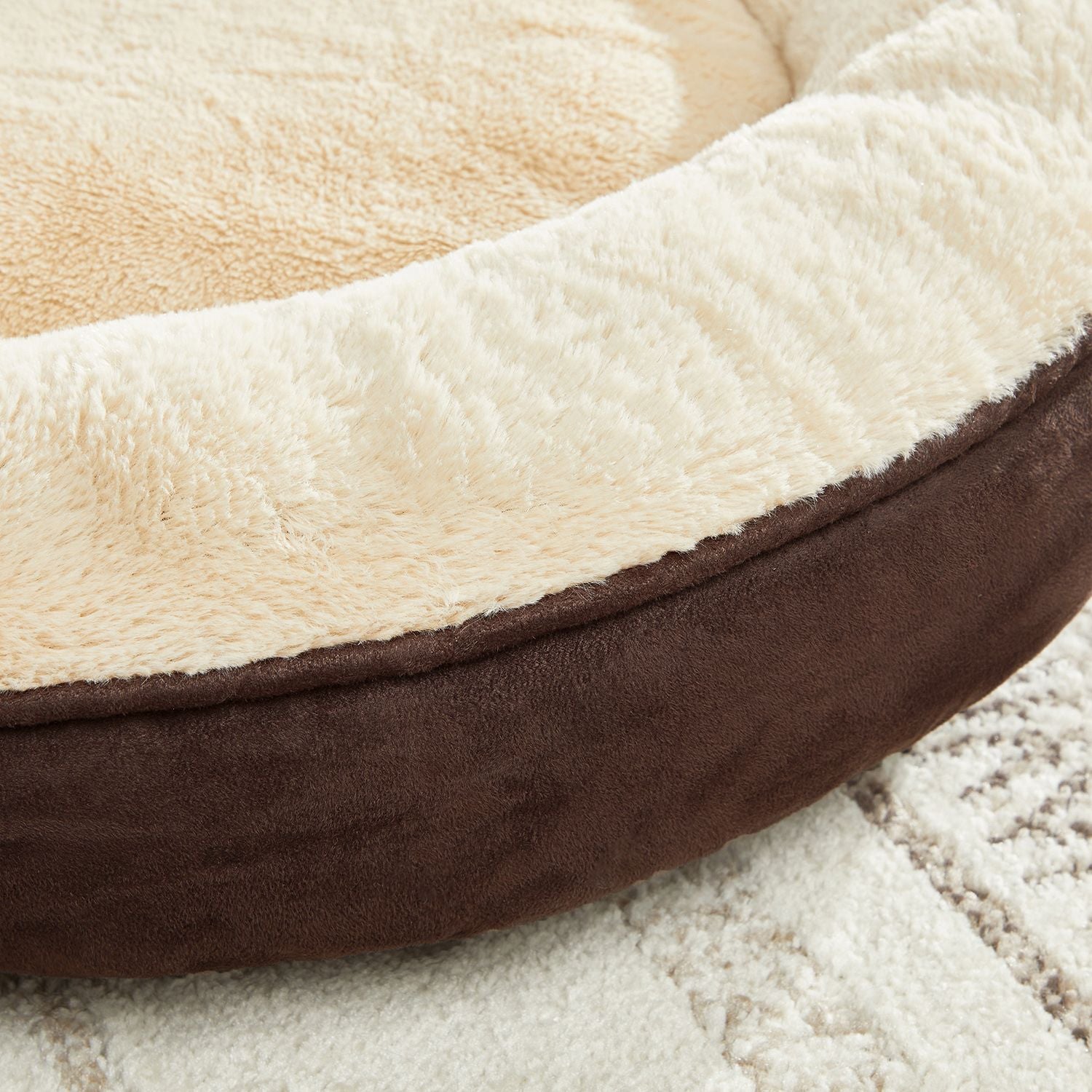 Pudding-Donut Hondenbedje 50 cm - Voor Puppy's En Katten - Zacht Pluche