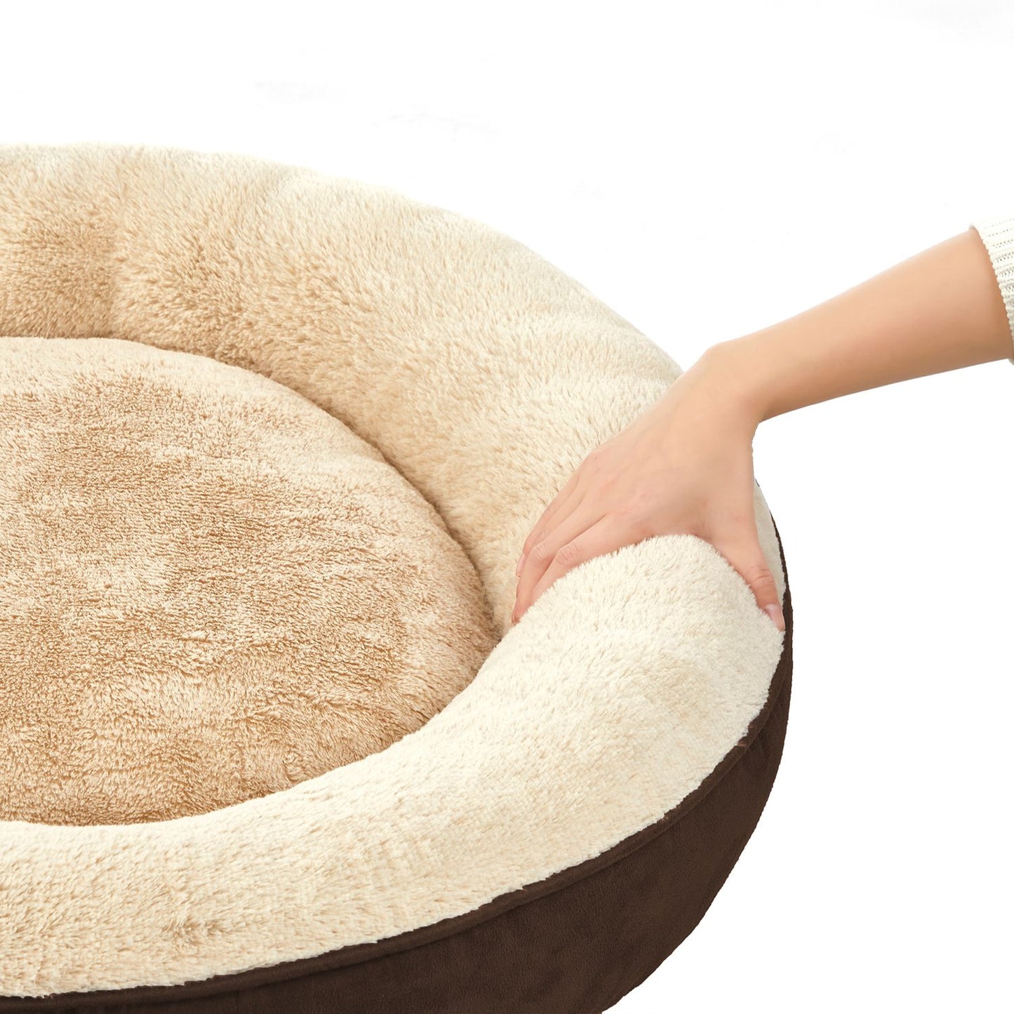 Pudding-Donut Hondenbedje 50 cm - Voor Puppy's En Katten - Zacht Pluche