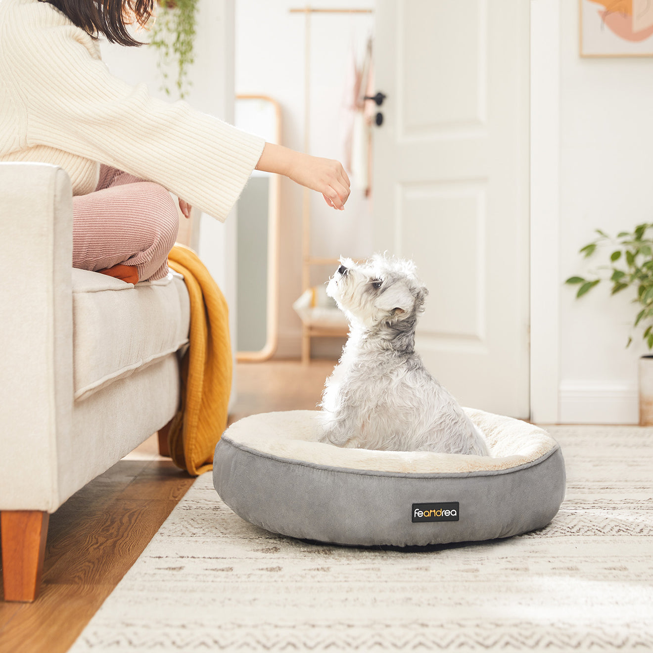 Pudding-Donut Hondenbed 60 cm - Heerlijk Zacht - Blijft Op Zijn Plek