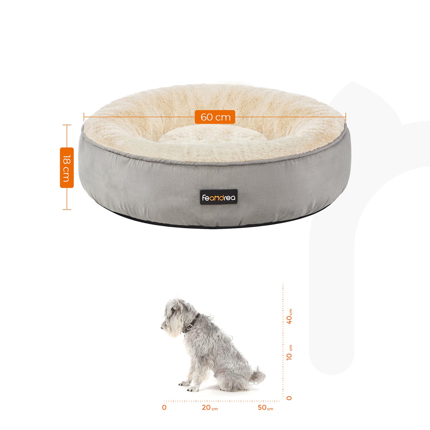 Pudding-Donut Hondenbed 60 cm - Heerlijk Zacht - Blijft Op Zijn Plek