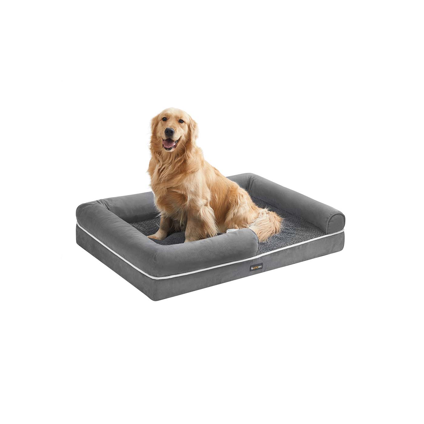 Orthopedisch Hondenbed Met Waterafstotende Toplaag - Schuimkern - Verhoogde Randen