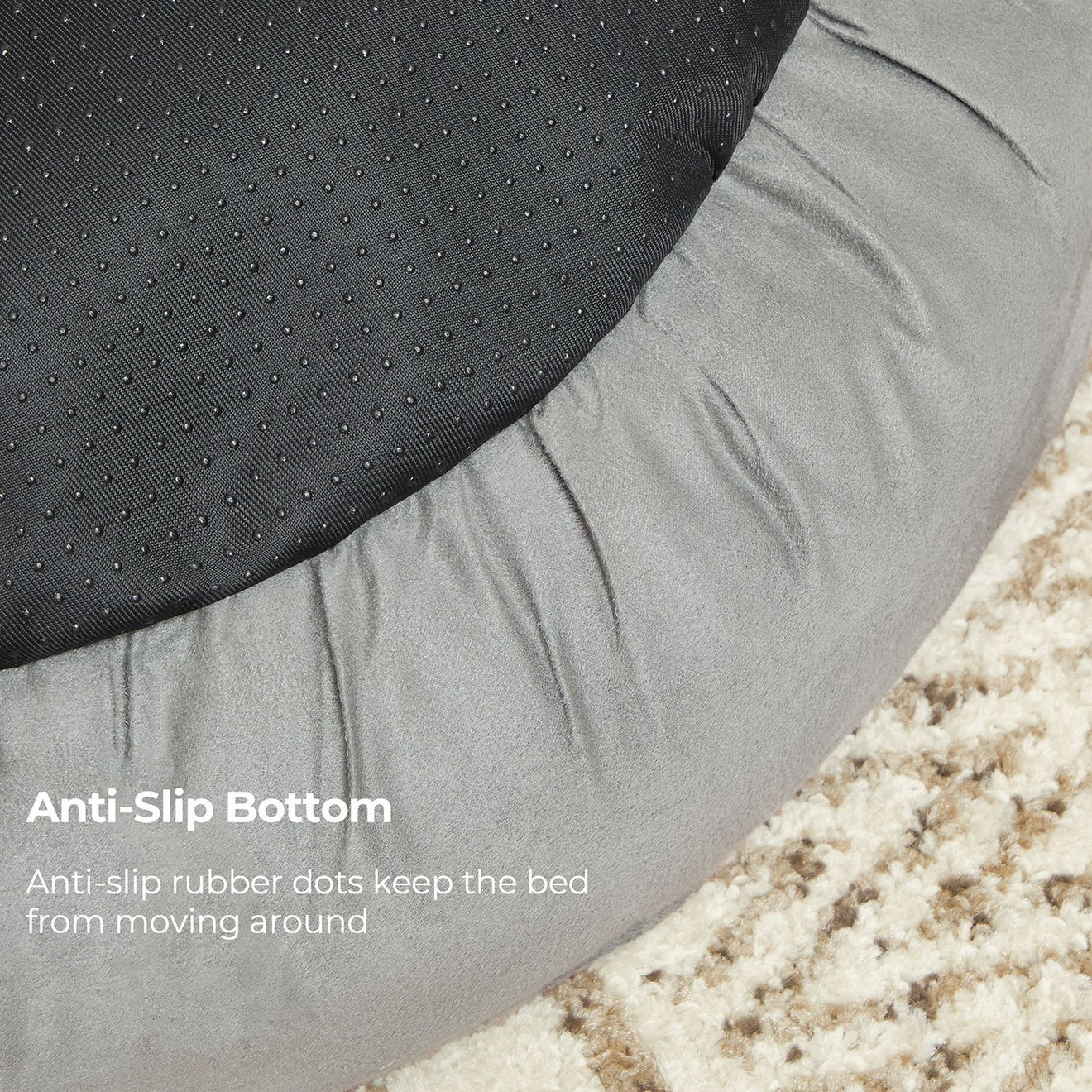 Pudding-Donut Hondenbed 70 cm - Extra Zachte Vulling - Antislip Noppen