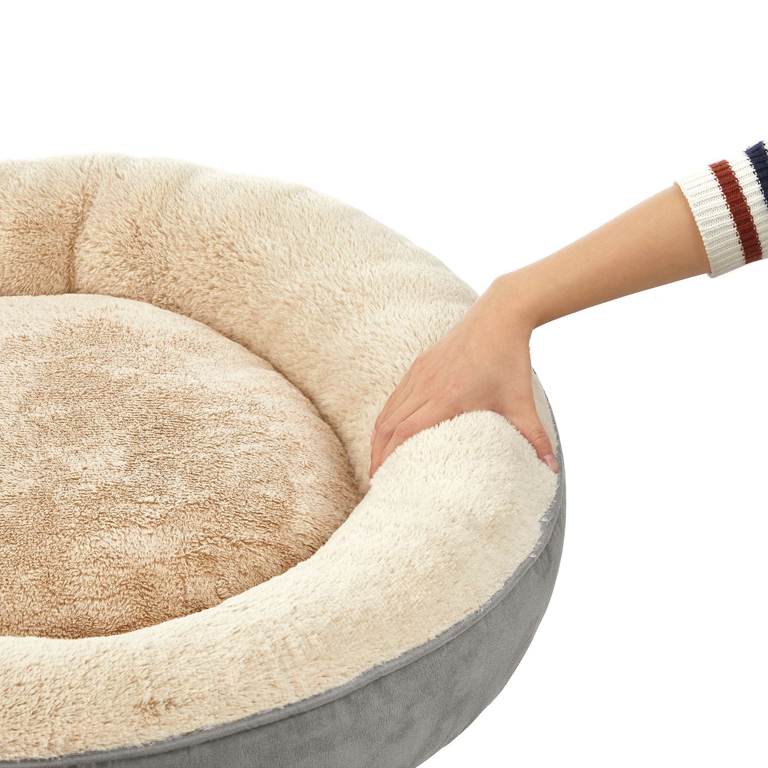 Pudding-Donut Hondenbed 70 cm - Extra Zachte Vulling - Antislip Noppen
