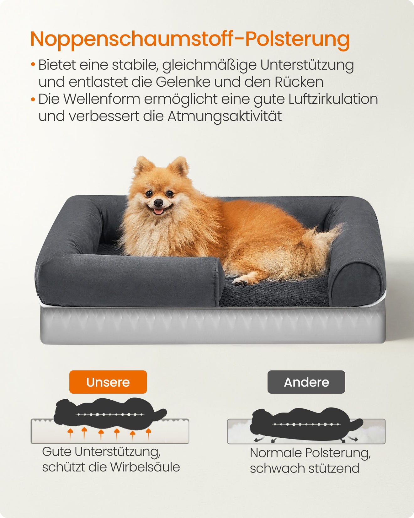 Compact Orthopedisch Hondenbed Met Schuimkern - Waterafwerend - Voor Kleine Honden