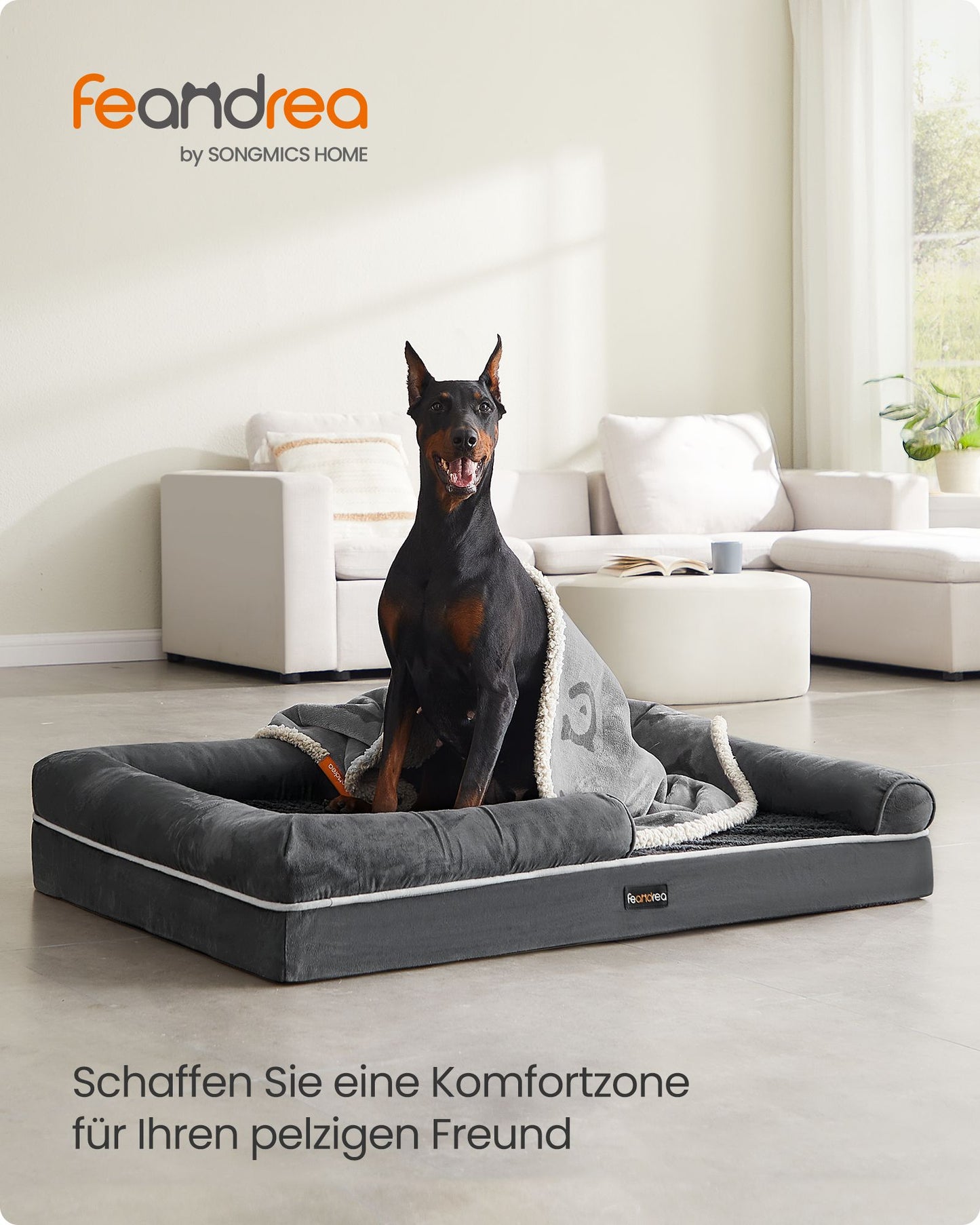 Orthopedisch Hondenbed XL Met Schuimkern - Waterafstotende Toplaag - Verhoogde Randen