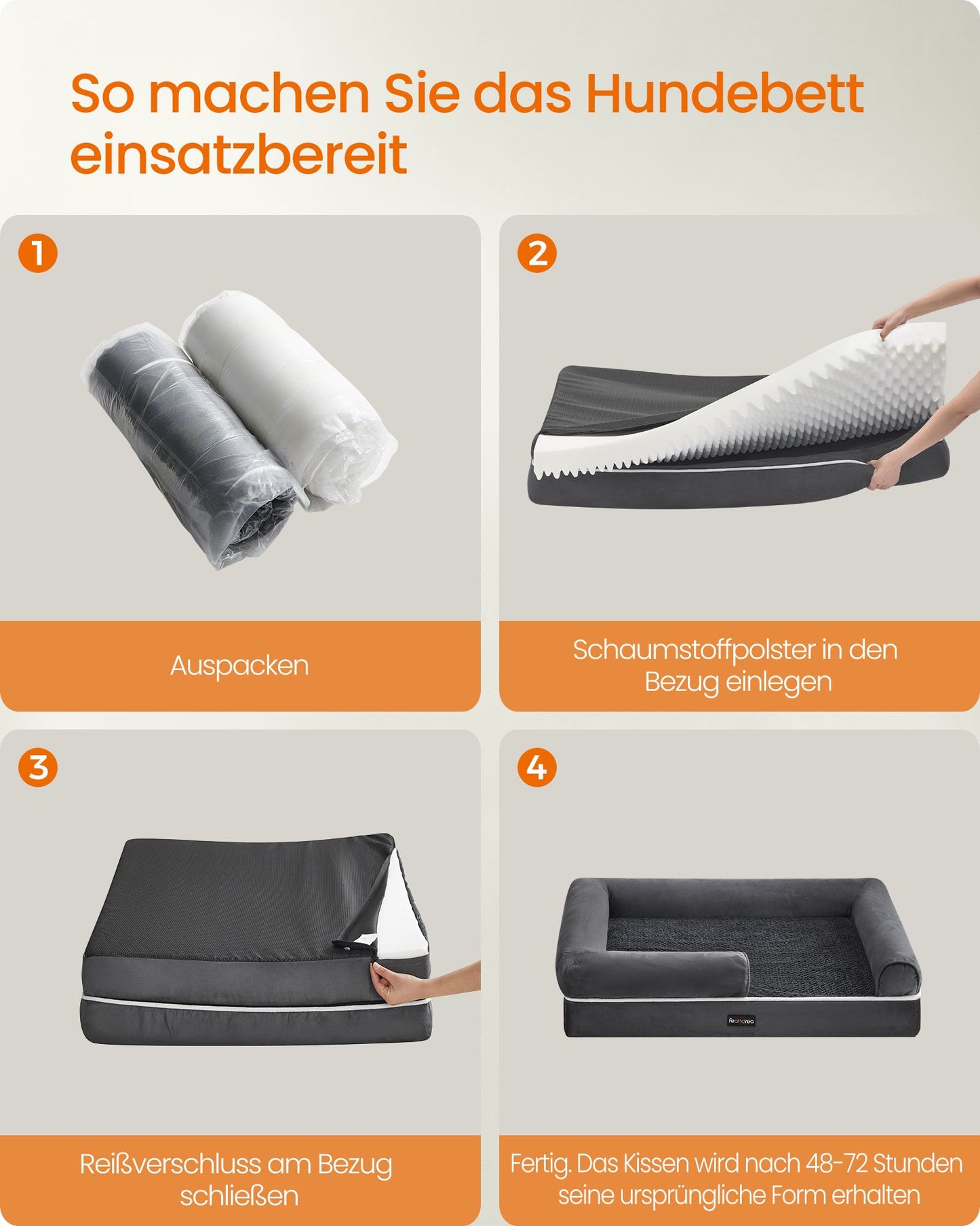 Orthopedisch Hondenbed XL Met Schuimkern - Waterafstotende Toplaag - Verhoogde Randen