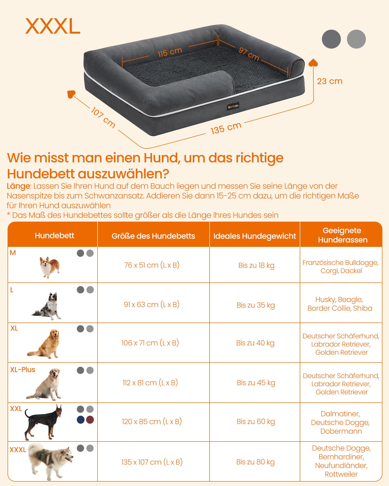 Orthopedisch Hondenbed Voor Zeer Grote Rassen - Schuimkern Met Waterafwerende Toplaag - Extra Hoge Randen
