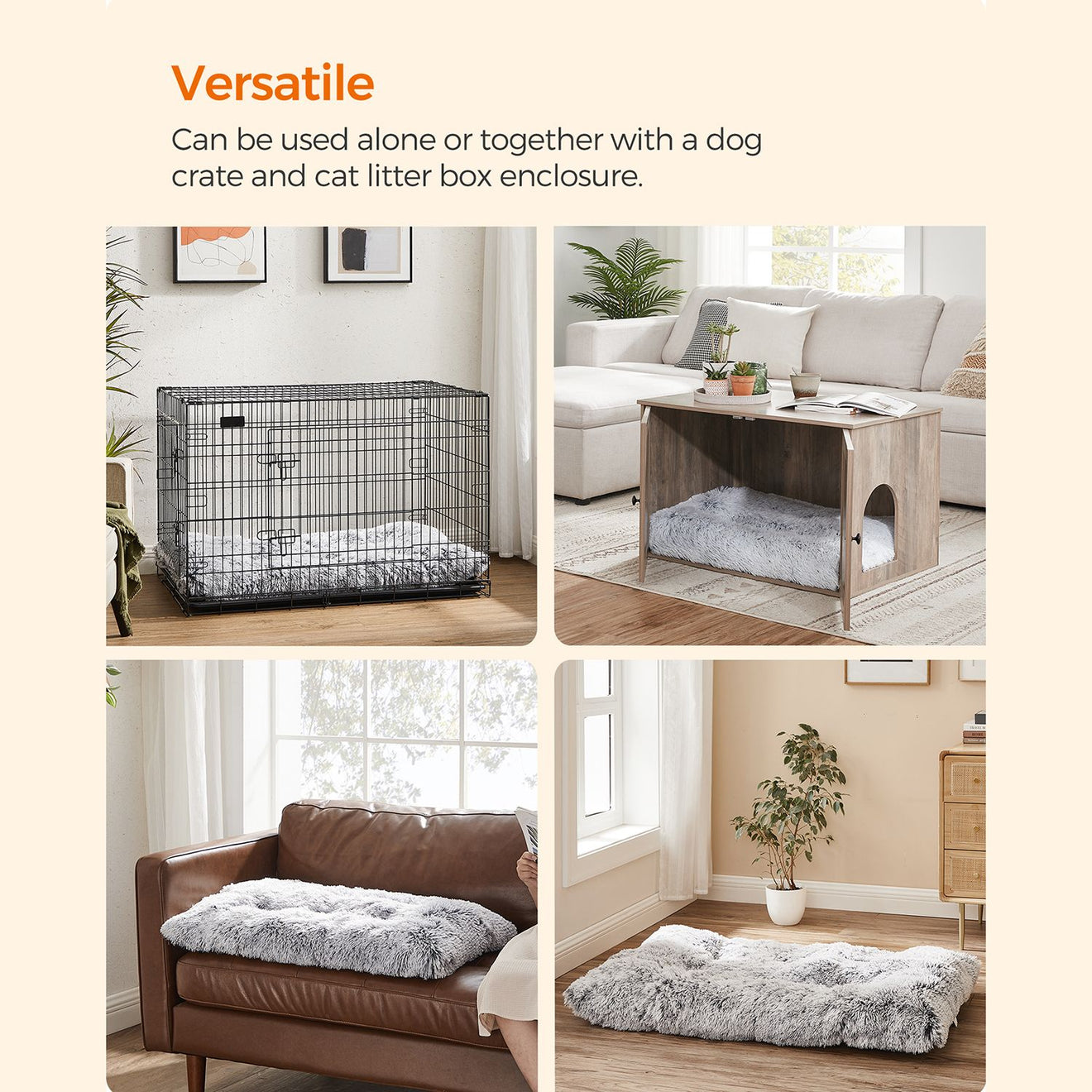 Fluffy Hondenmatras M - Zacht Pluche - Voor Bench En Transportbox