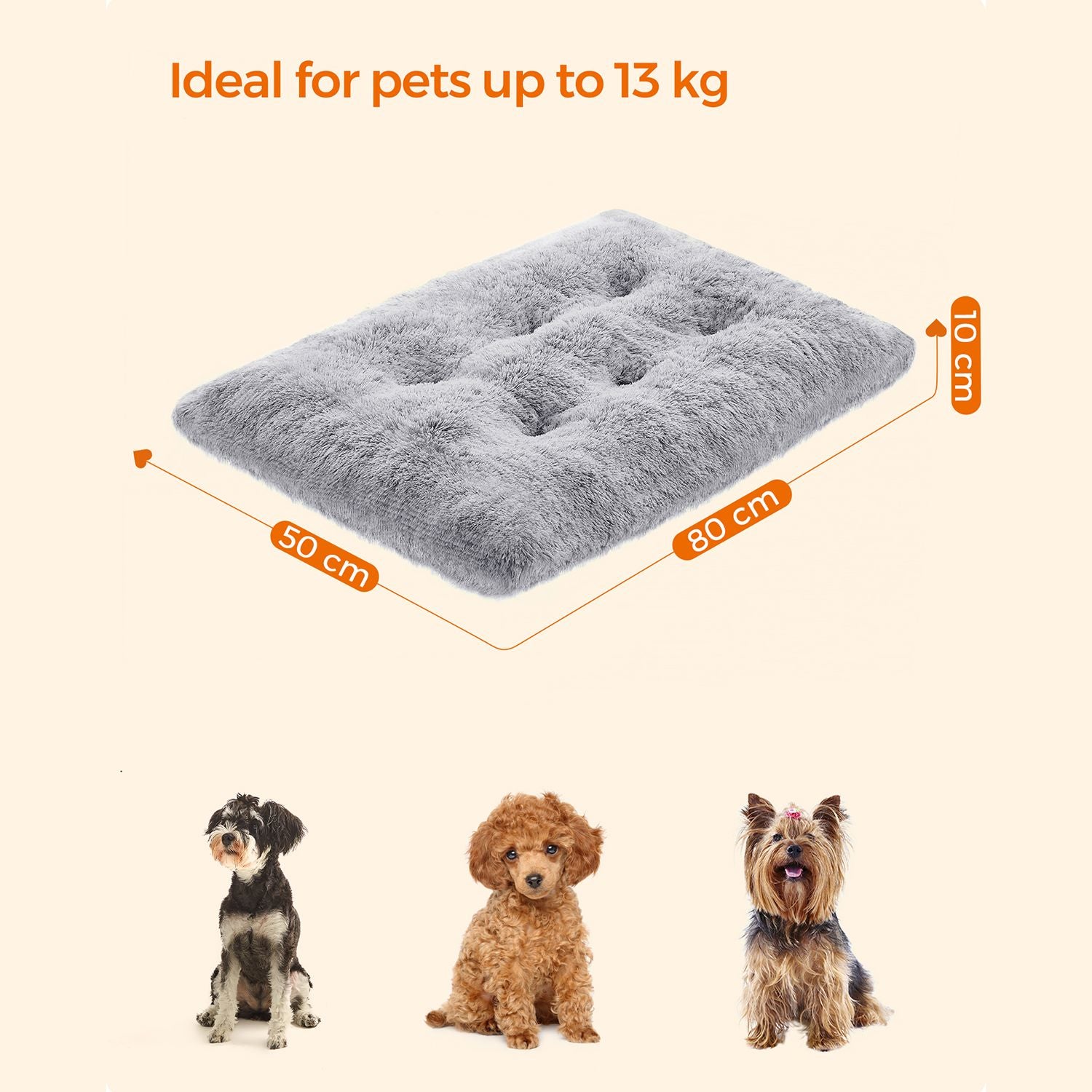 Fluffy Hondenmatras M - Zacht Pluche - Voor Bench En Transportbox