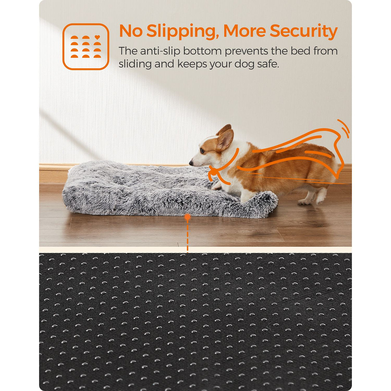 Fluffy Hondenmatras L - Lang Pluche Met Dikke Vulling - Oprolbaar