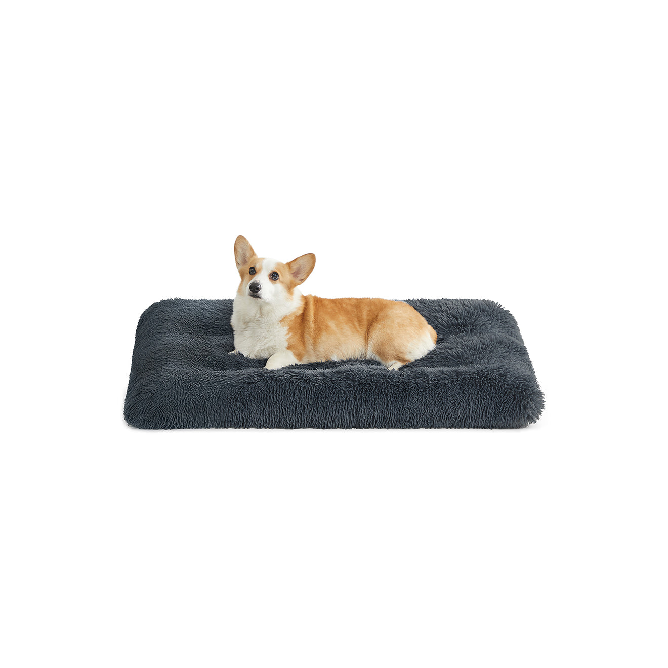 Fluffy Hondenmatras L - Lang Pluche Met Dikke Vulling - Oprolbaar