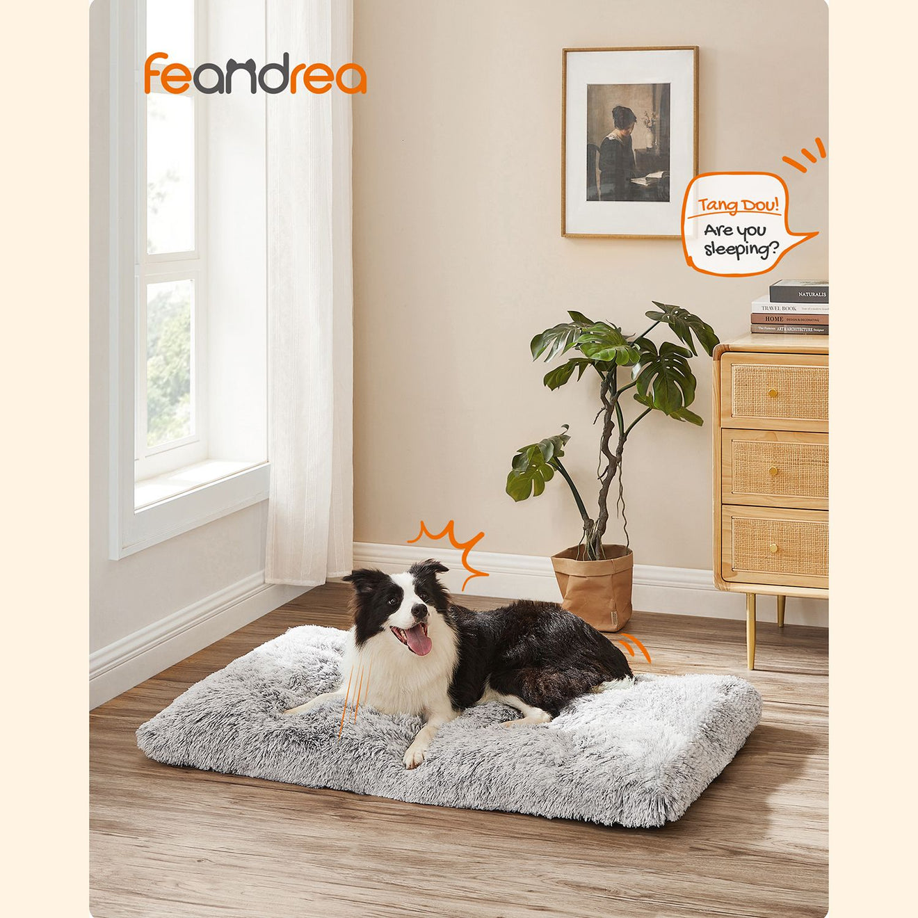 Fluffy Hondenmatras XL - Lang Pluche - Oprolbaar En Machinewasbaar