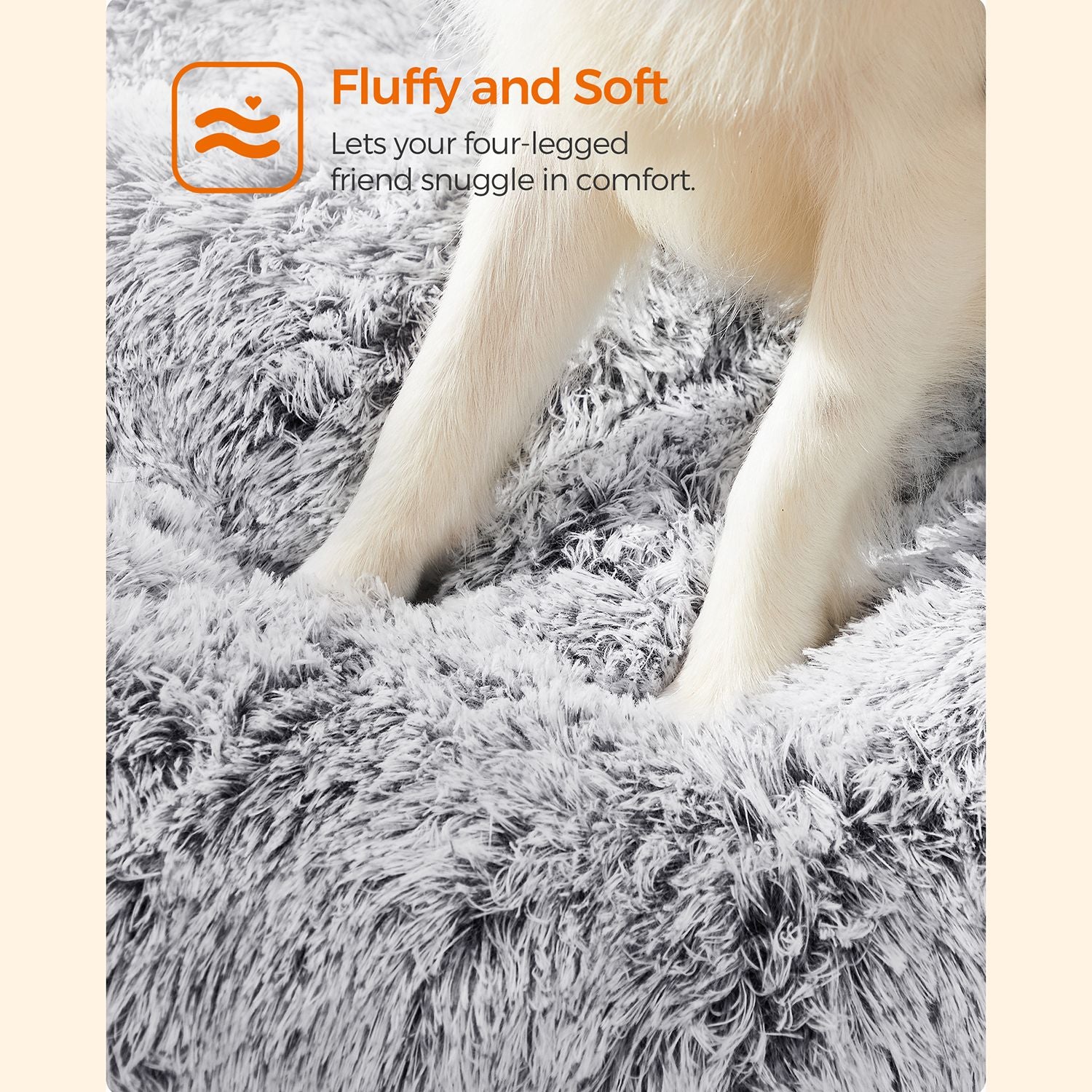 Fluffy Hondenmatras XL - Lang Pluche - Oprolbaar En Machinewasbaar