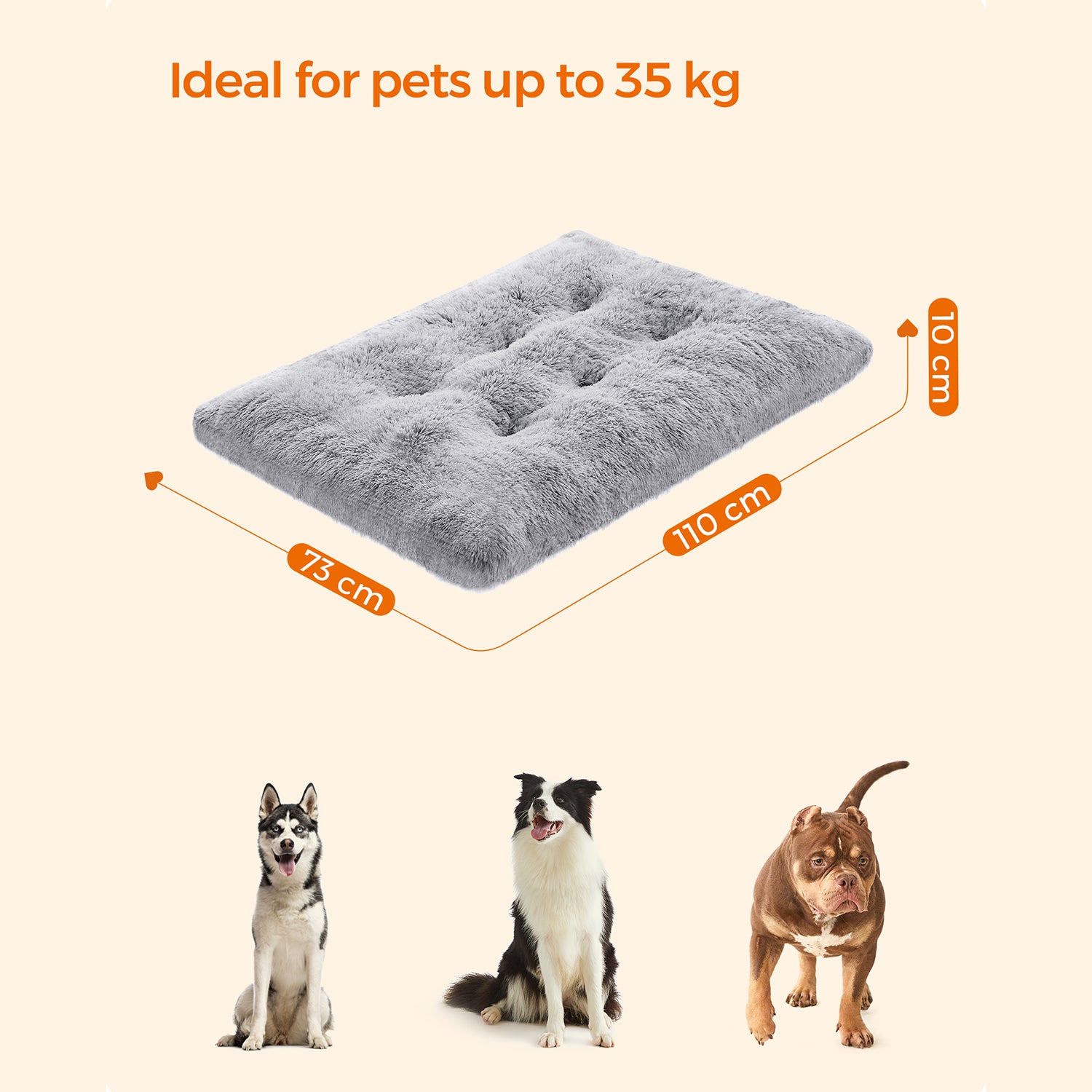 Fluffy Hondenmatras XL - Lang Pluche - Oprolbaar En Machinewasbaar