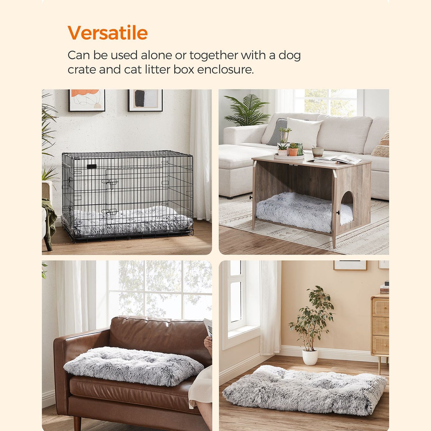 Fluffy Hondenmatras XXL - Dik Gevuld - Voor Bench En Grote Honden