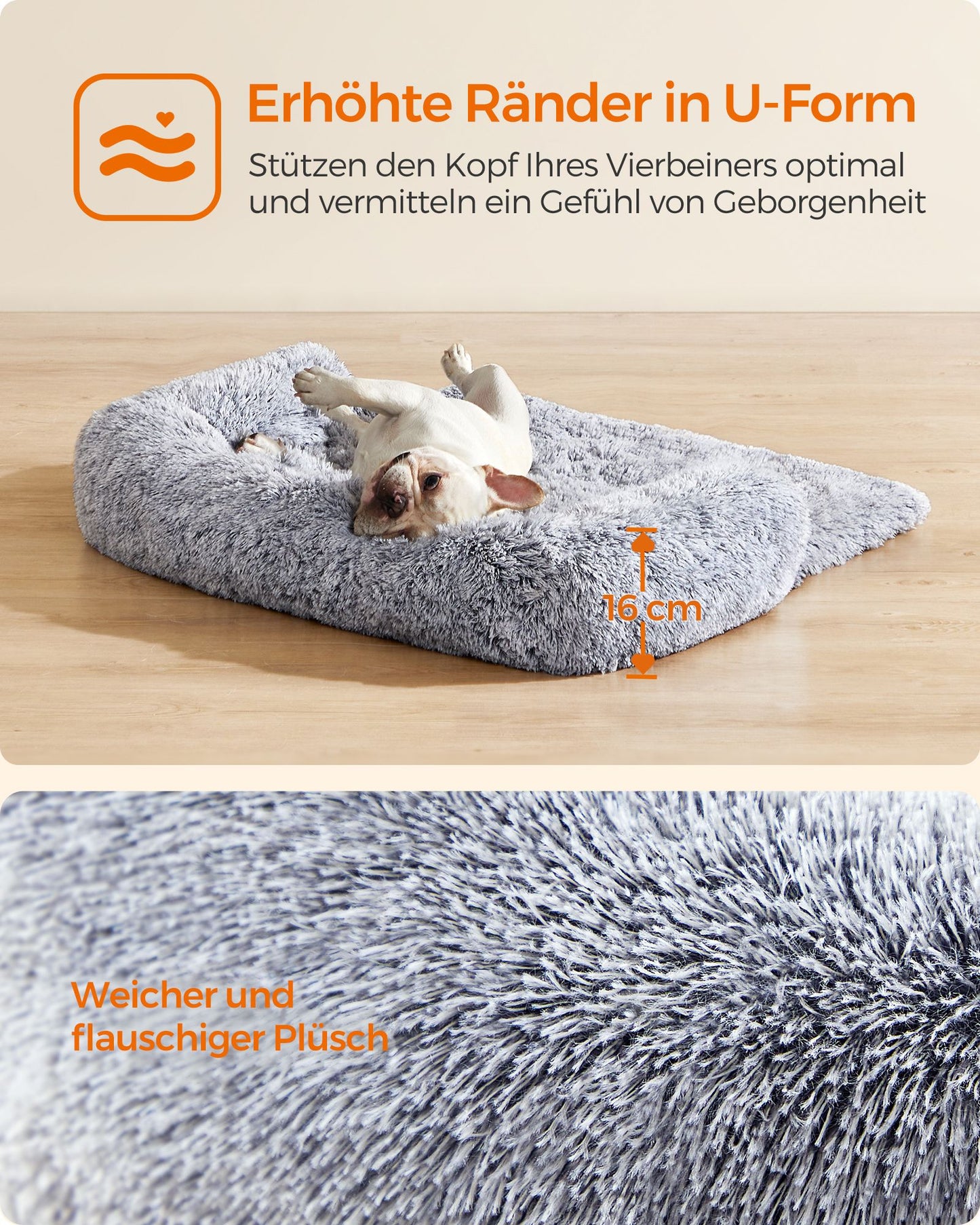 Bankbeschermend Hondenbed M - Pluche Met Waterdichte Onderzijde - Antislip