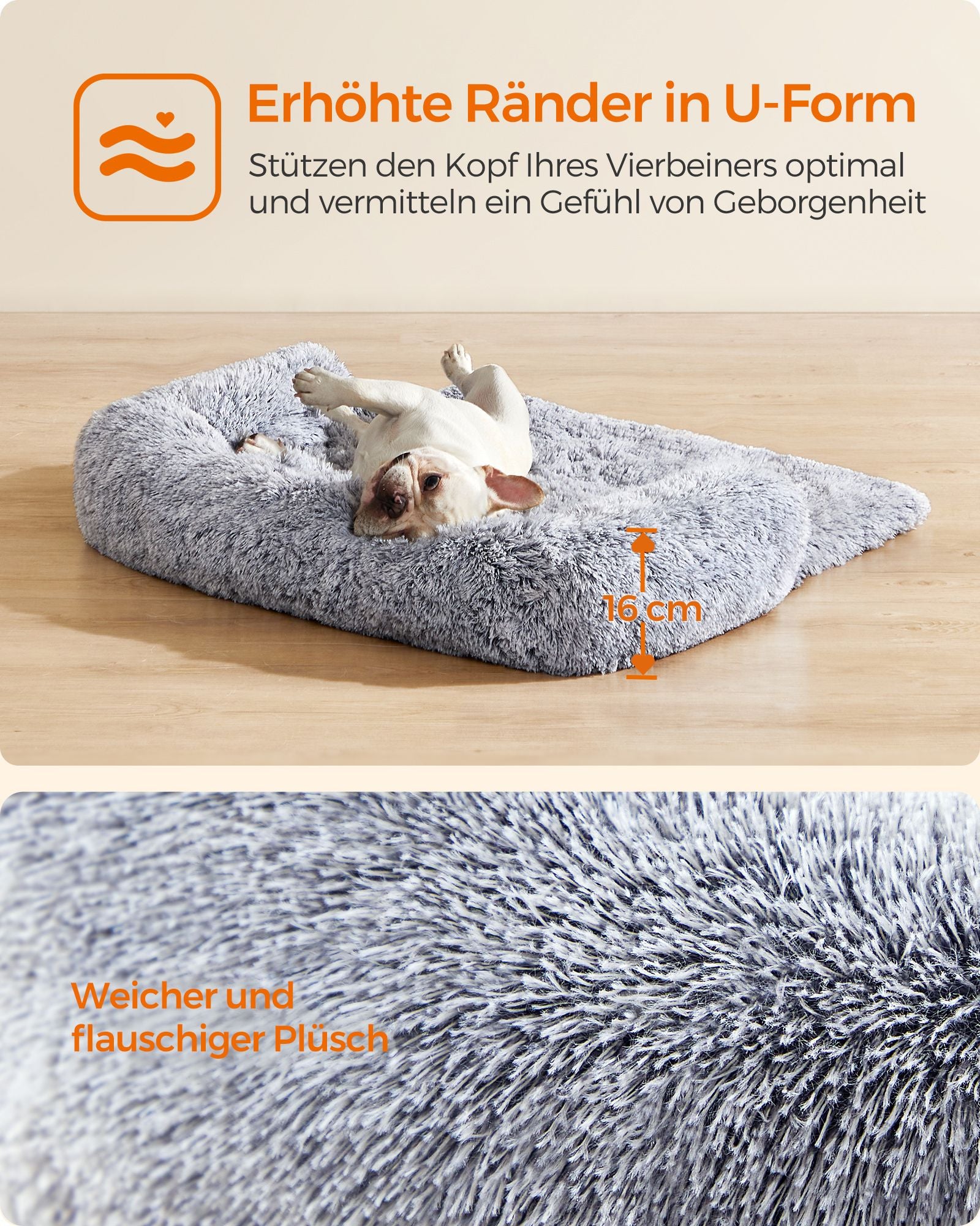 Bankbeschermend Hondenbed M - Pluche Met Waterdichte Onderzijde - Antislip