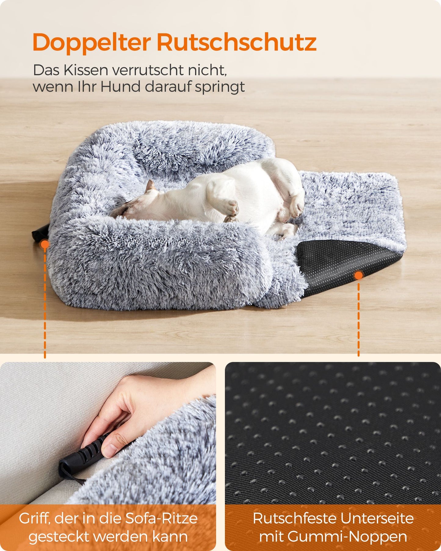 Bankbeschermend Hondenbed M - Pluche Met Waterdichte Onderzijde - Antislip