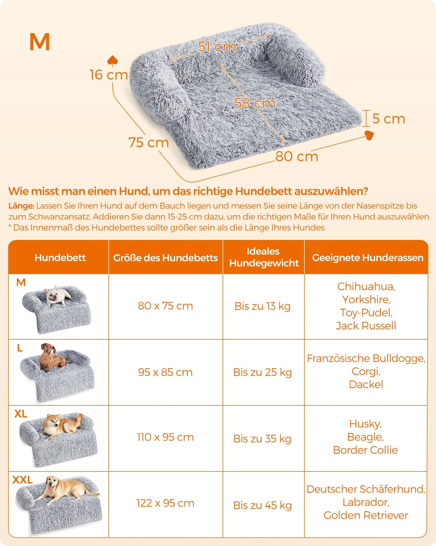 Bankbeschermend Hondenbed M - Pluche Met Waterdichte Onderzijde - Antislip