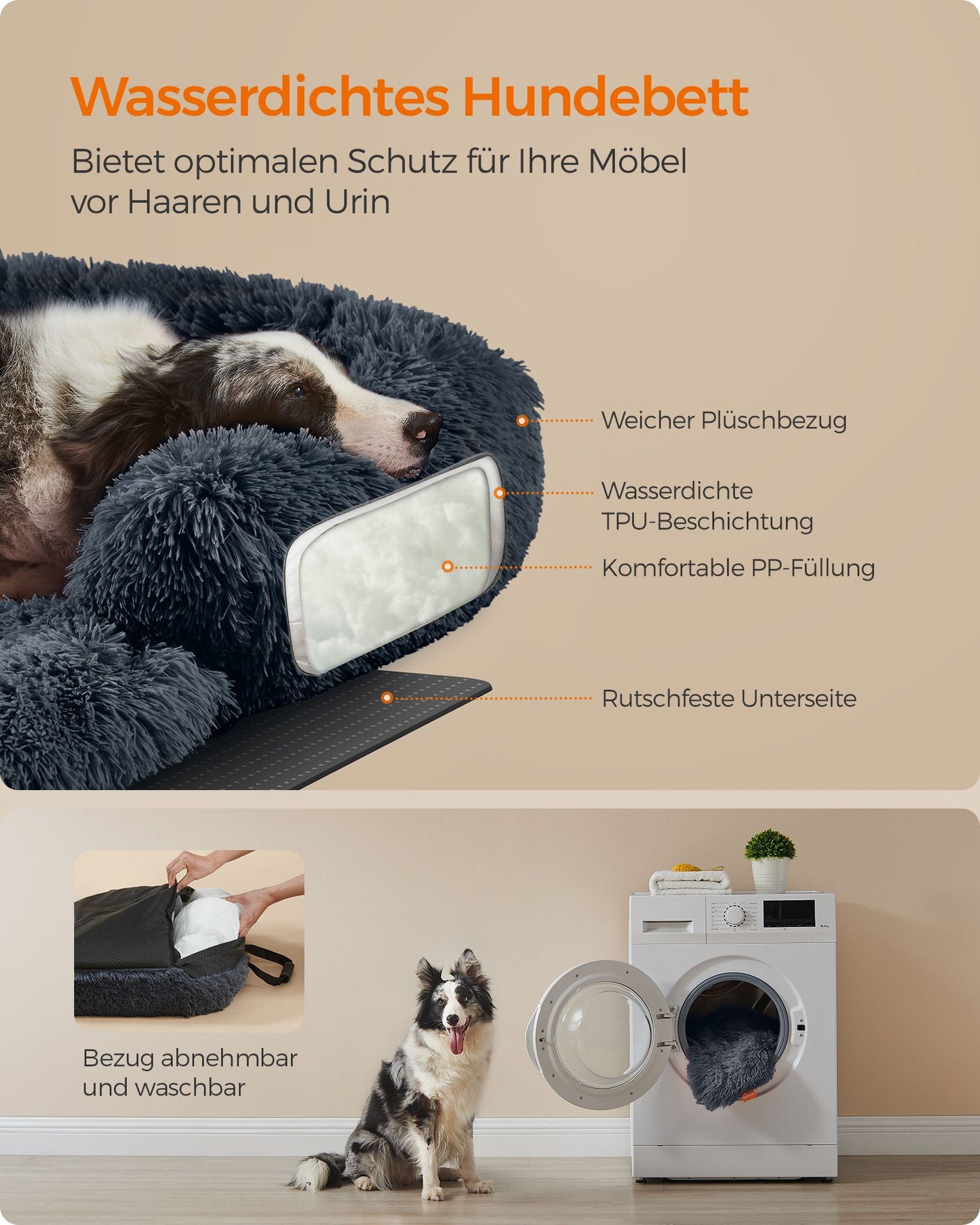 Bankbeschermend Hondenbed XL - Waterdichte Onderzijde - Voor Grote Honden