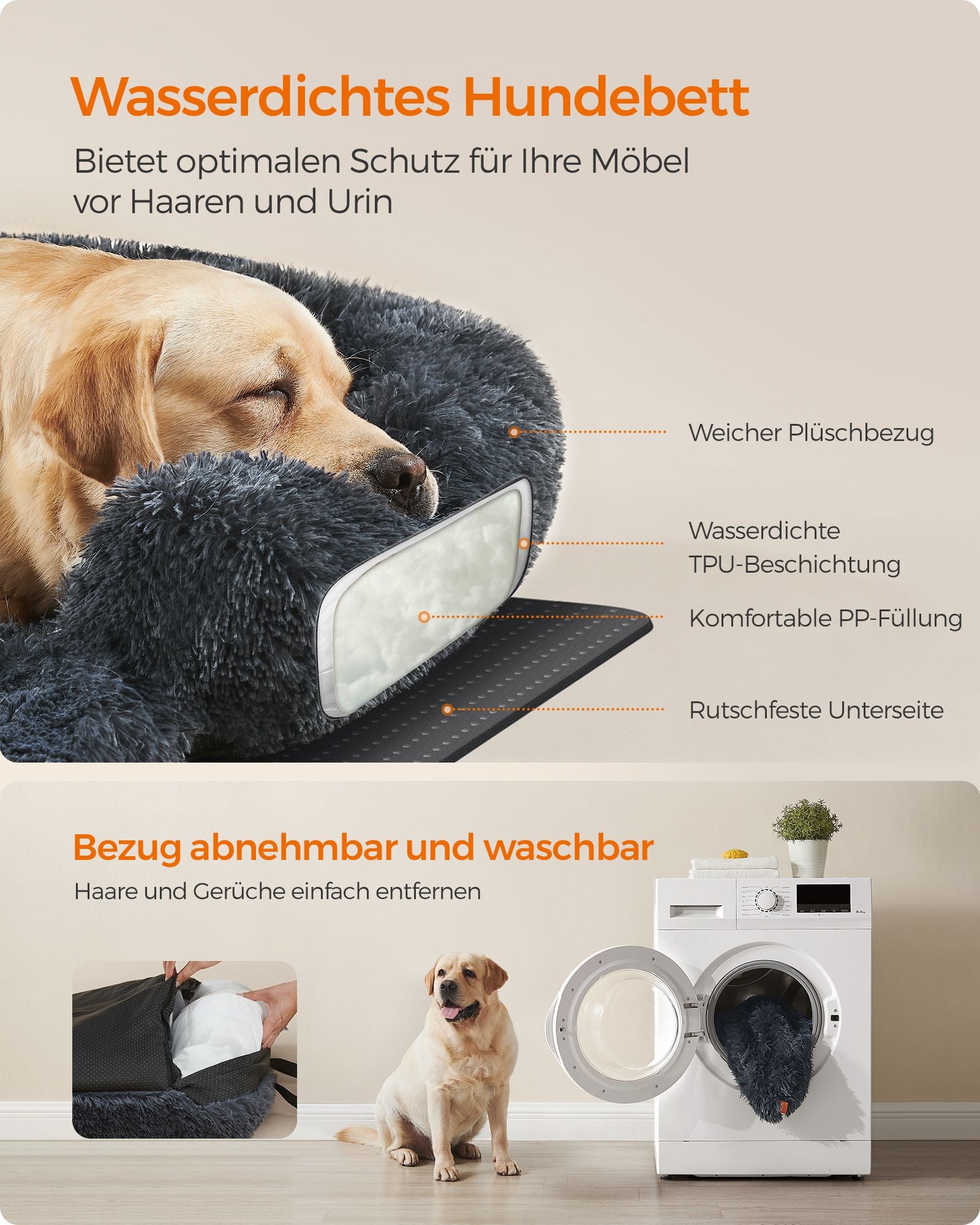 Bankbeschermend Hondenbed XXL - Waterdichte TPU-Laag - Antislip Met Greep