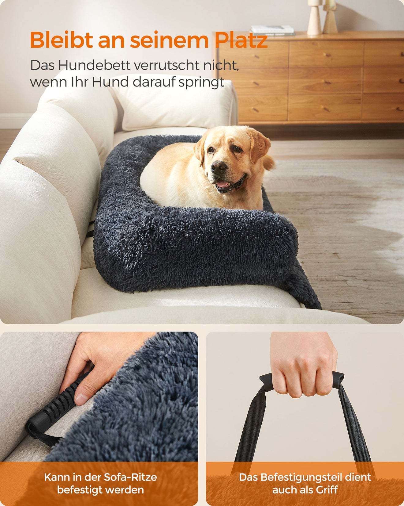 Bankbeschermend Hondenbed XXL - Waterdichte TPU-Laag - Antislip Met Greep