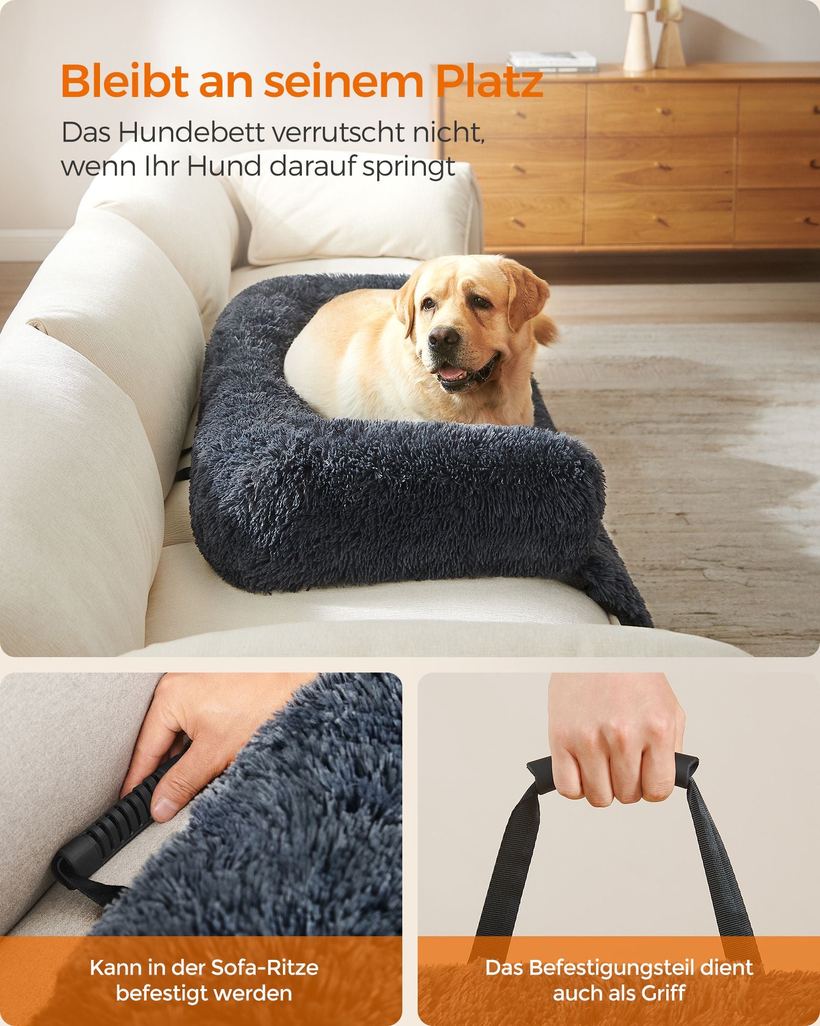Bankbeschermend Hondenbed XXL - Waterdichte TPU-Laag - Antislip Met Greep