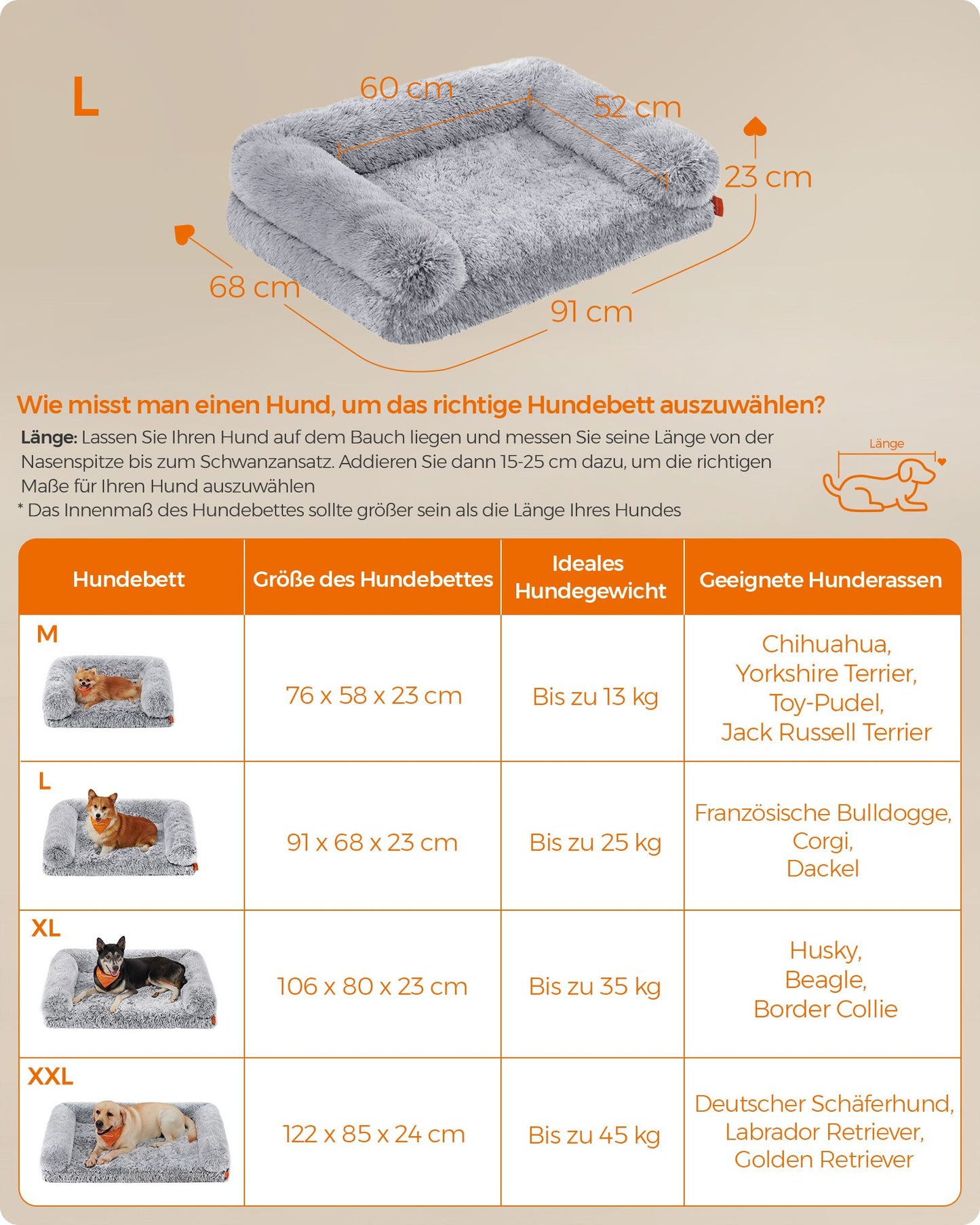 FluffyHug Hondenbed Met Afneembare Hoes - Noppenschuim - Gewrichtsvriendelijk