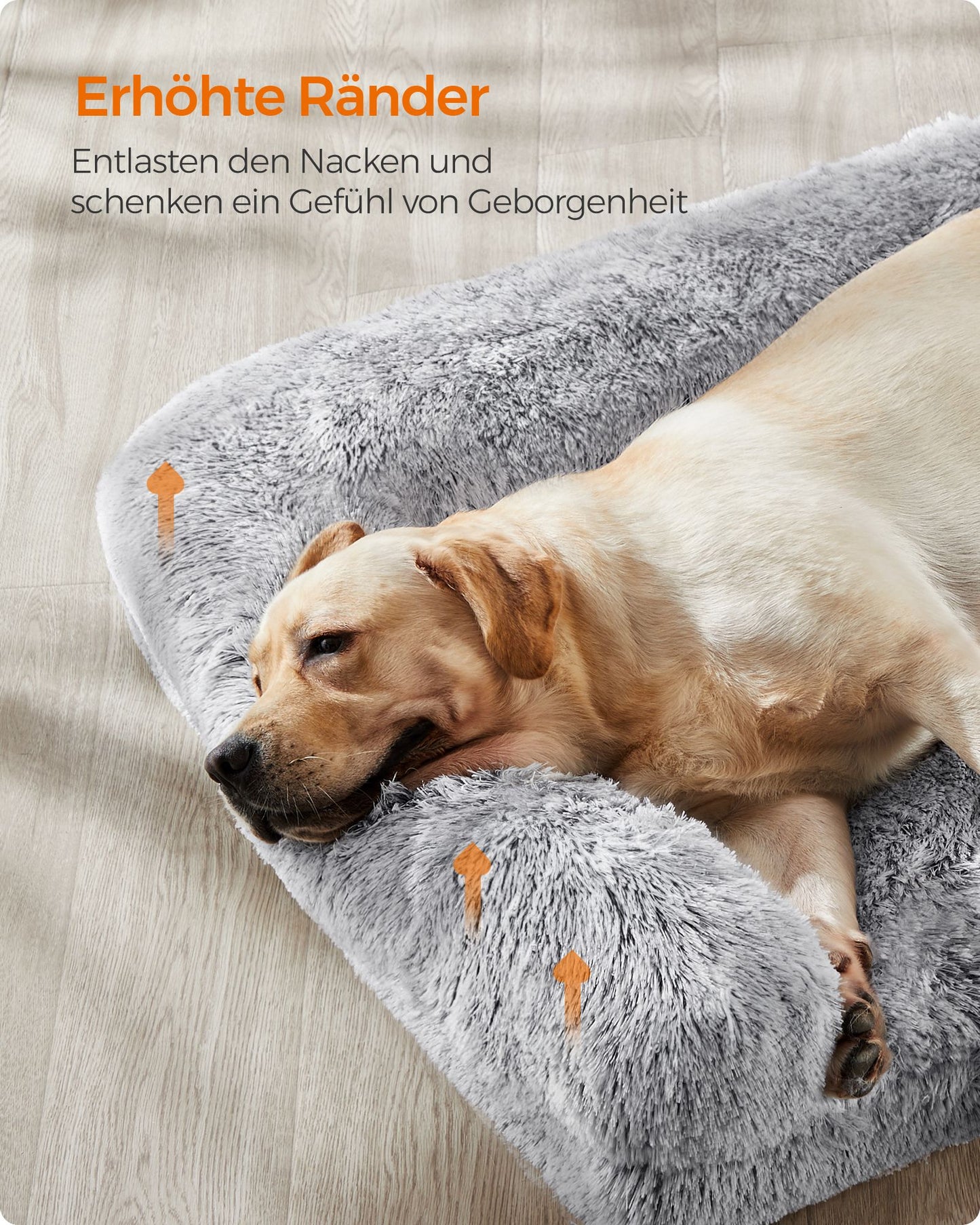FluffyHug Hondenbed XXL - Maximale Ligruimte - Noppenschuim En Wasbare Hoes
