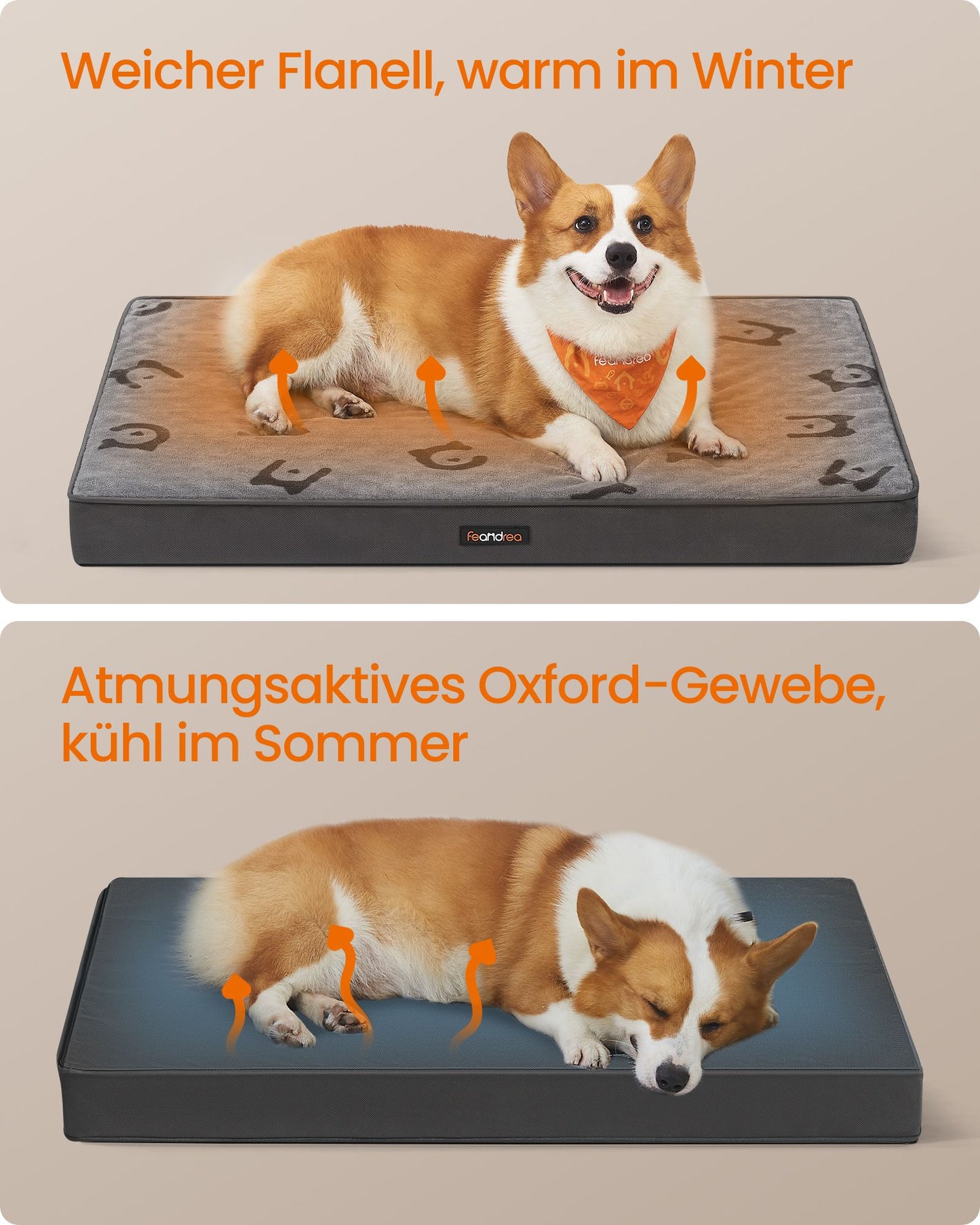 Orthopedisch Hondenmatras L Met Draaggreep - Noppenschuim - Afneembare Hoes