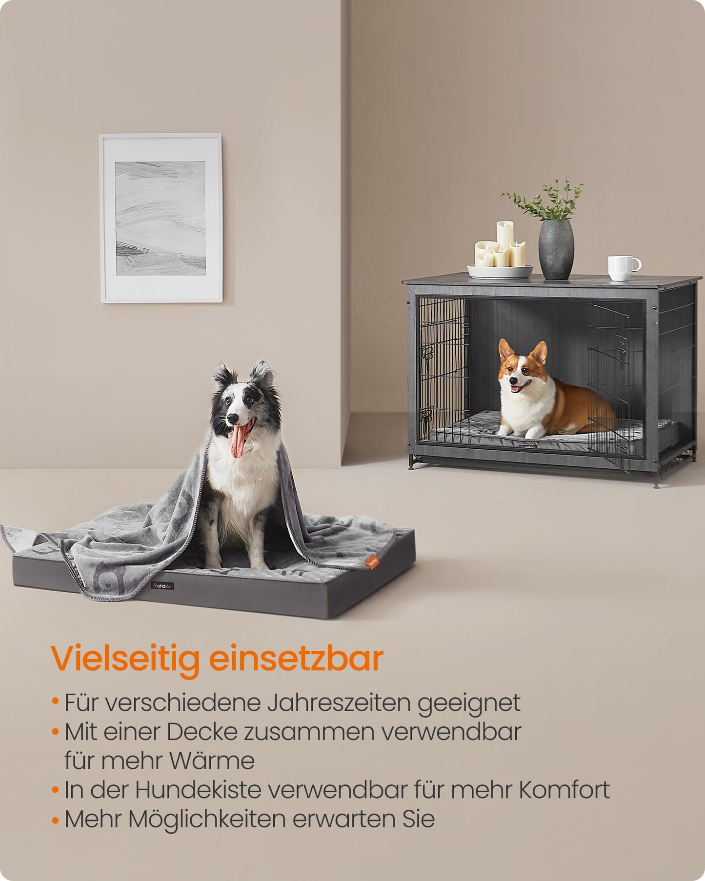 Orthopedisch Hondenmatras L Met Draaggreep - Noppenschuim - Afneembare Hoes