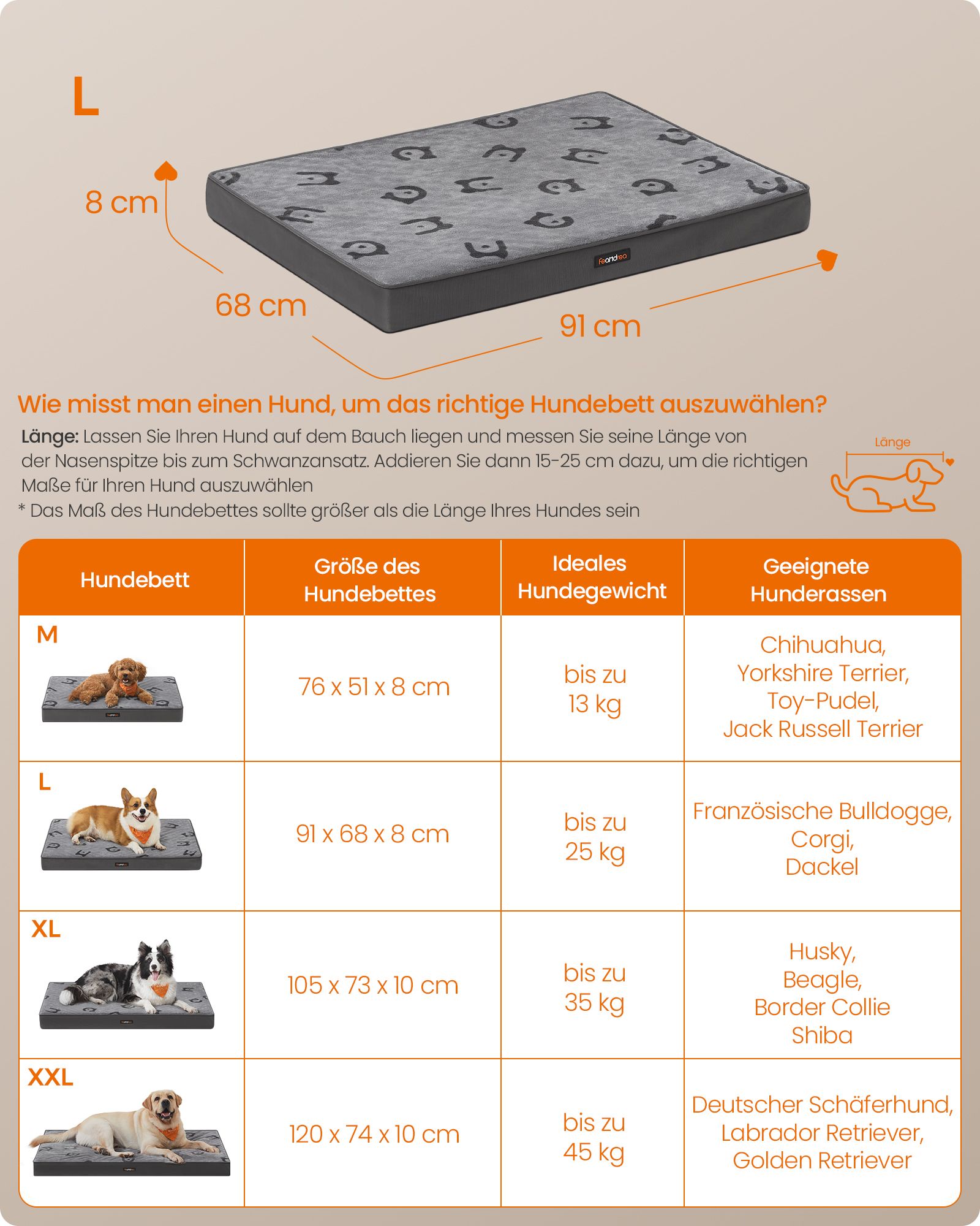Orthopedisch Hondenmatras L Met Draaggreep - Noppenschuim - Afneembare Hoes