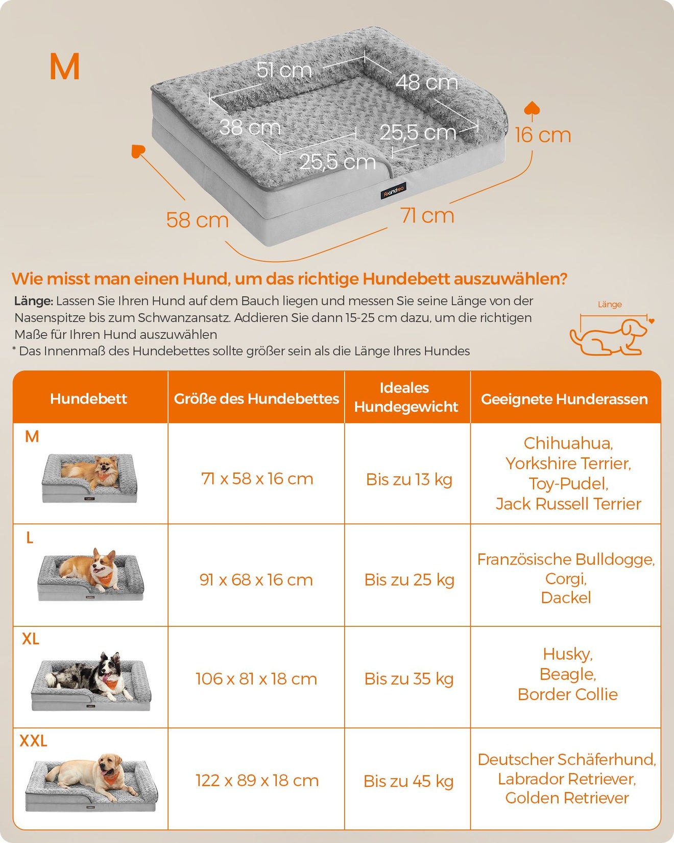 Orthopedisch Hondenbed M Met Rozenpluche - Noppenschuim - Ademend