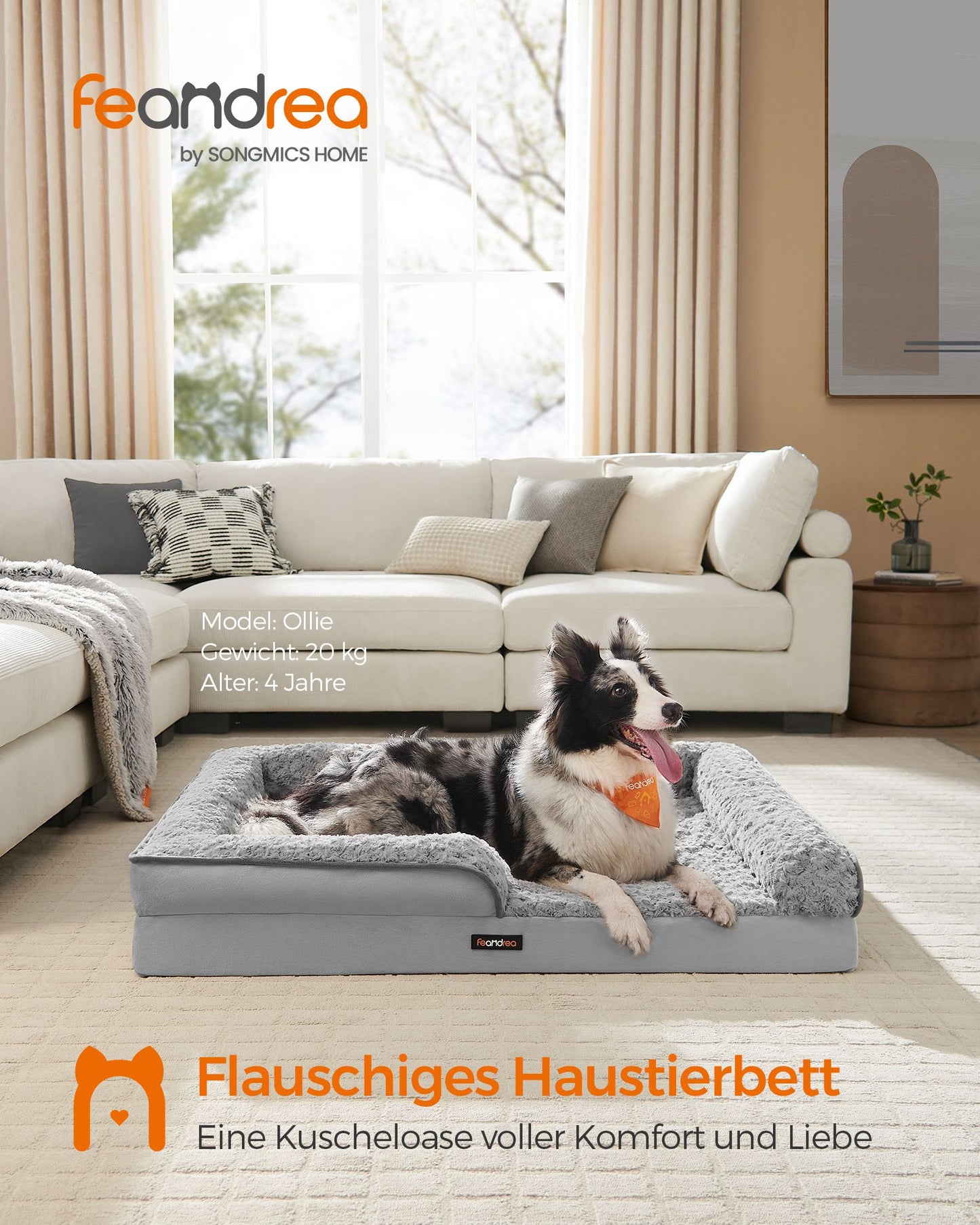 Orthopedisch Hondenbed L Met Rozenpluche - Noppenschuim - Verhoogde Randen