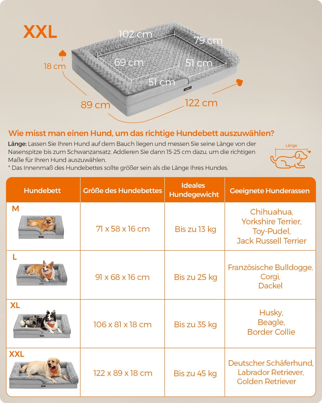 Orthopedisch Hondenbed XXL Met Rozenpluche - Noppenschuim - Verhoogde Randen