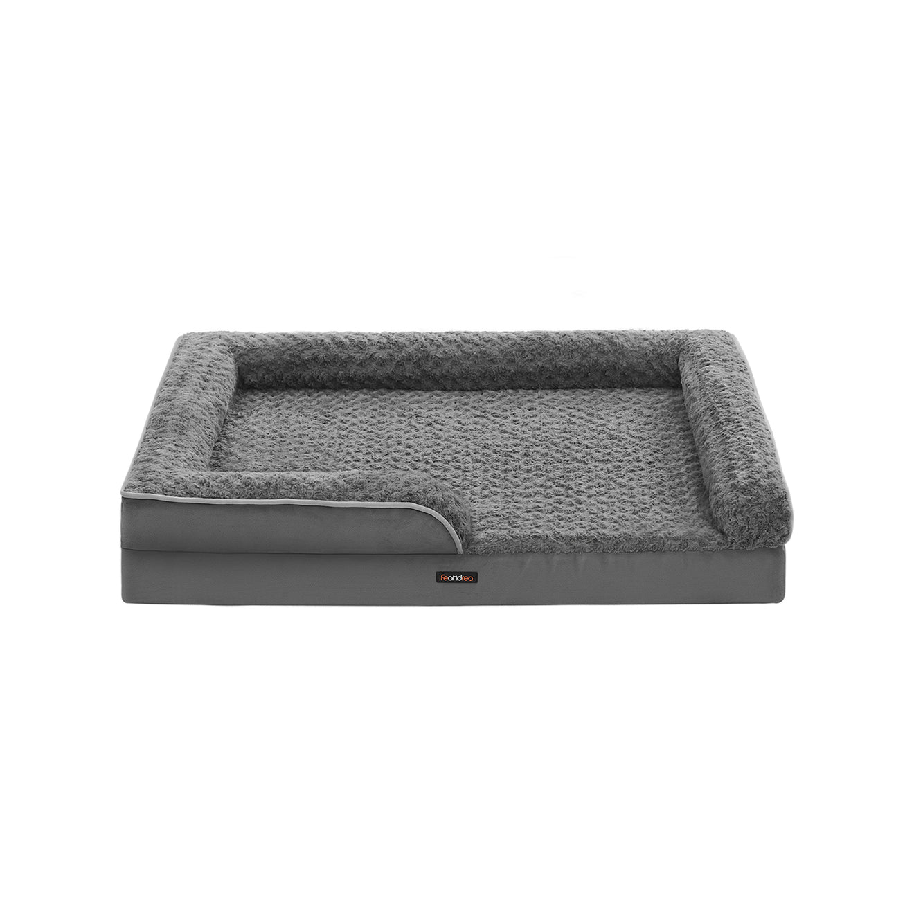 Orthopedisch Hondenbed XXL Met Rozenpluche - Noppenschuim - Verhoogde Randen