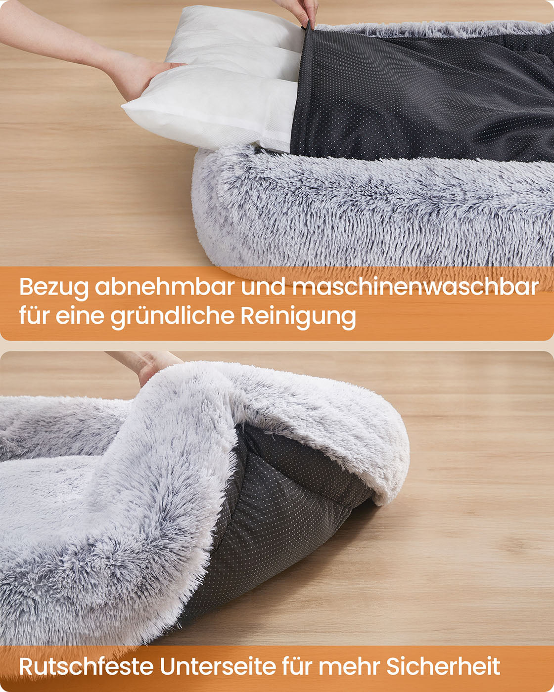Hondenmand Met Verhoogde Randen L - Afneembare Wasbare Hoes - Zacht Pluche