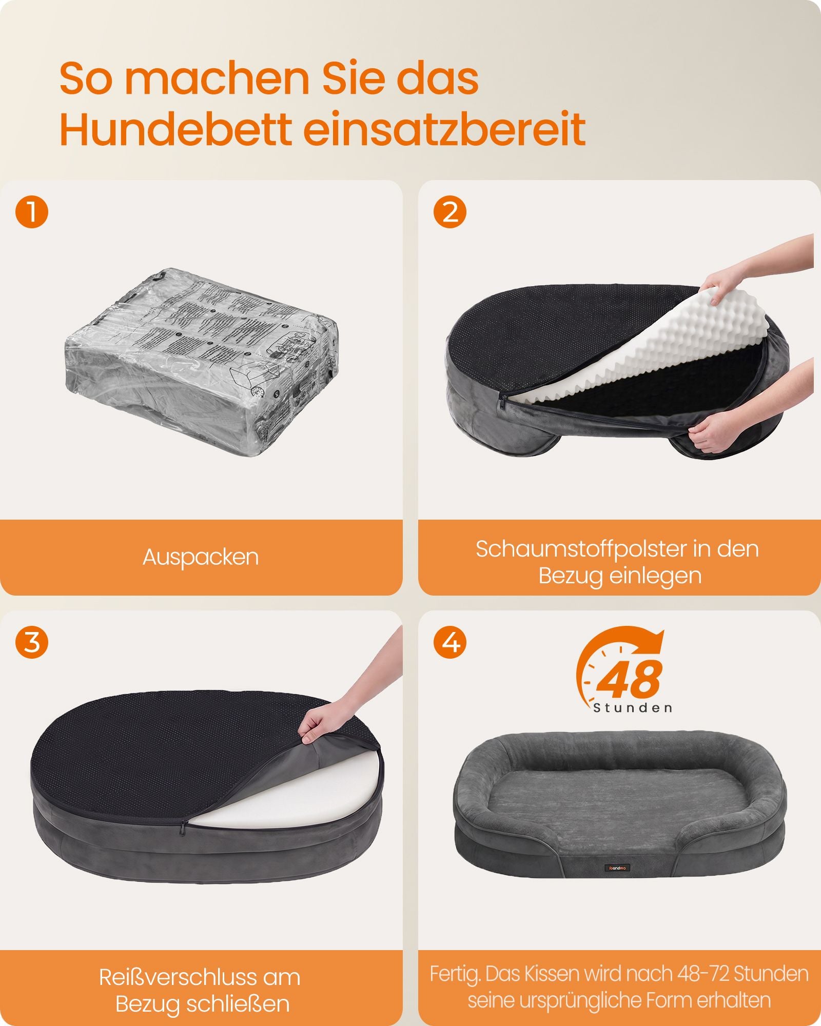XXL Hondenkussen Met Noppenschuim - C-Vormige Verhoogde Rand - Ademend En Wasbaar
