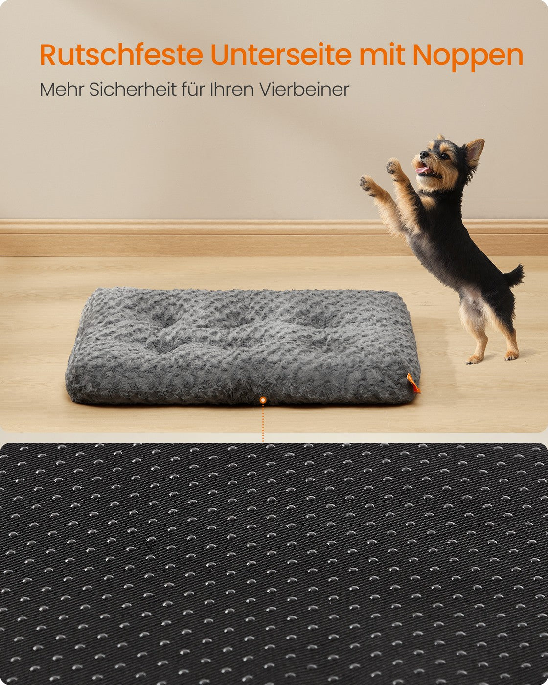 Hondenbed Met Rozenpatroon Pluche - Compact Formaat - Maat S