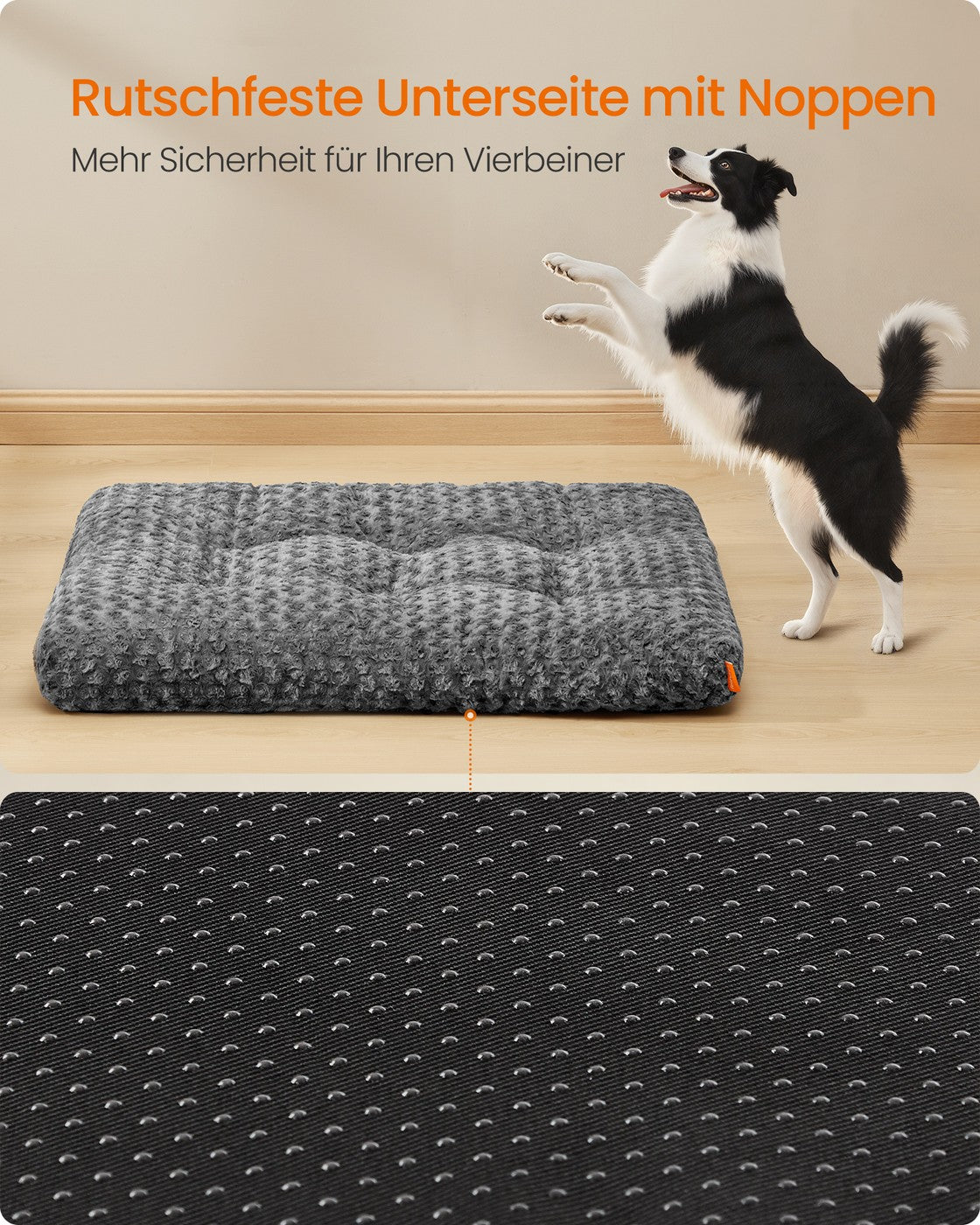 Hondenbed Met Rozenpatroon Pluche - Verhoogde Randen - Maat L