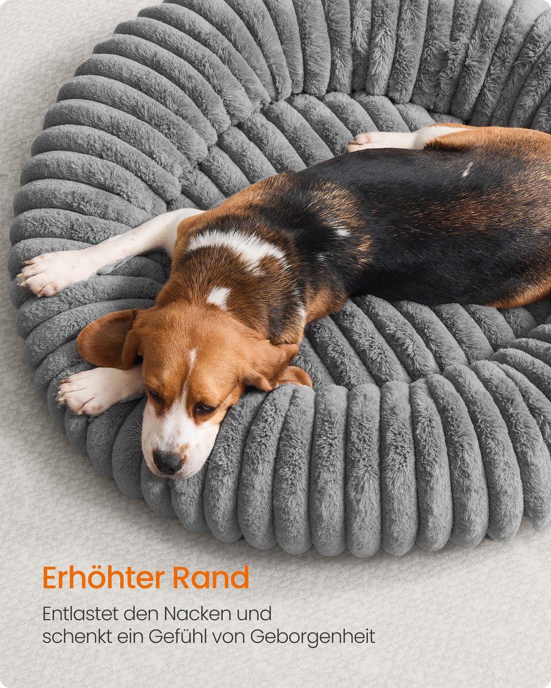 Donut Hondenmand Rond 80 cm - Kalmerend Imitatiebont - Voor Middelgrote Honden