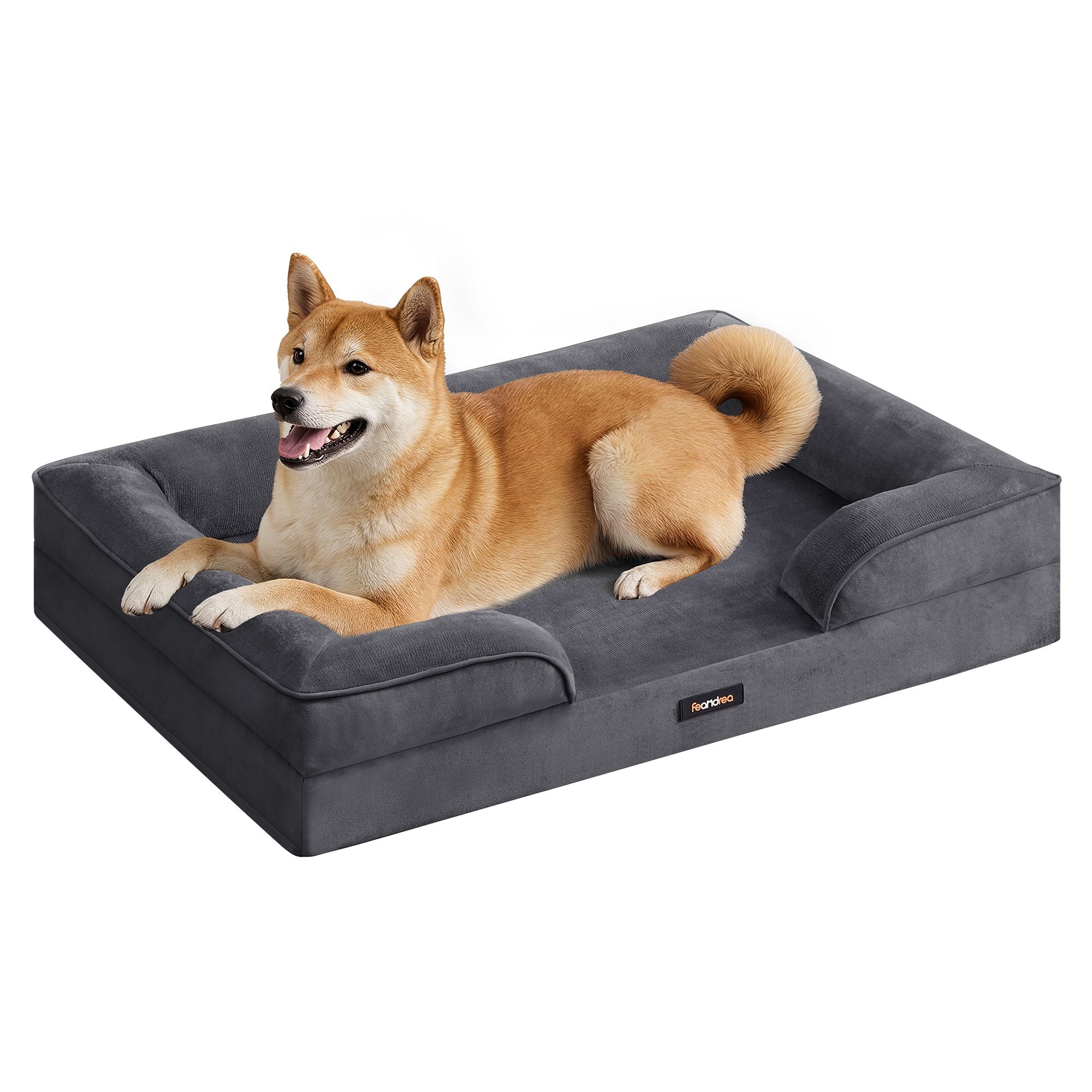 Orthopedische Hondenmand Voor Middelgrote Honden - Noppenschuim - Verhoogde Rand