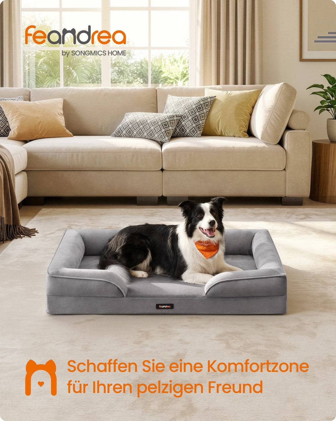 Orthopedische Hondenmand Voor Grote Honden - Noppenschuim - Wasbaar En Antislip