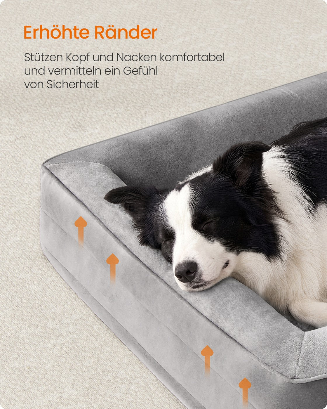 Orthopedische Hondenmand Voor Grote Honden - Noppenschuim - Wasbaar En Antislip