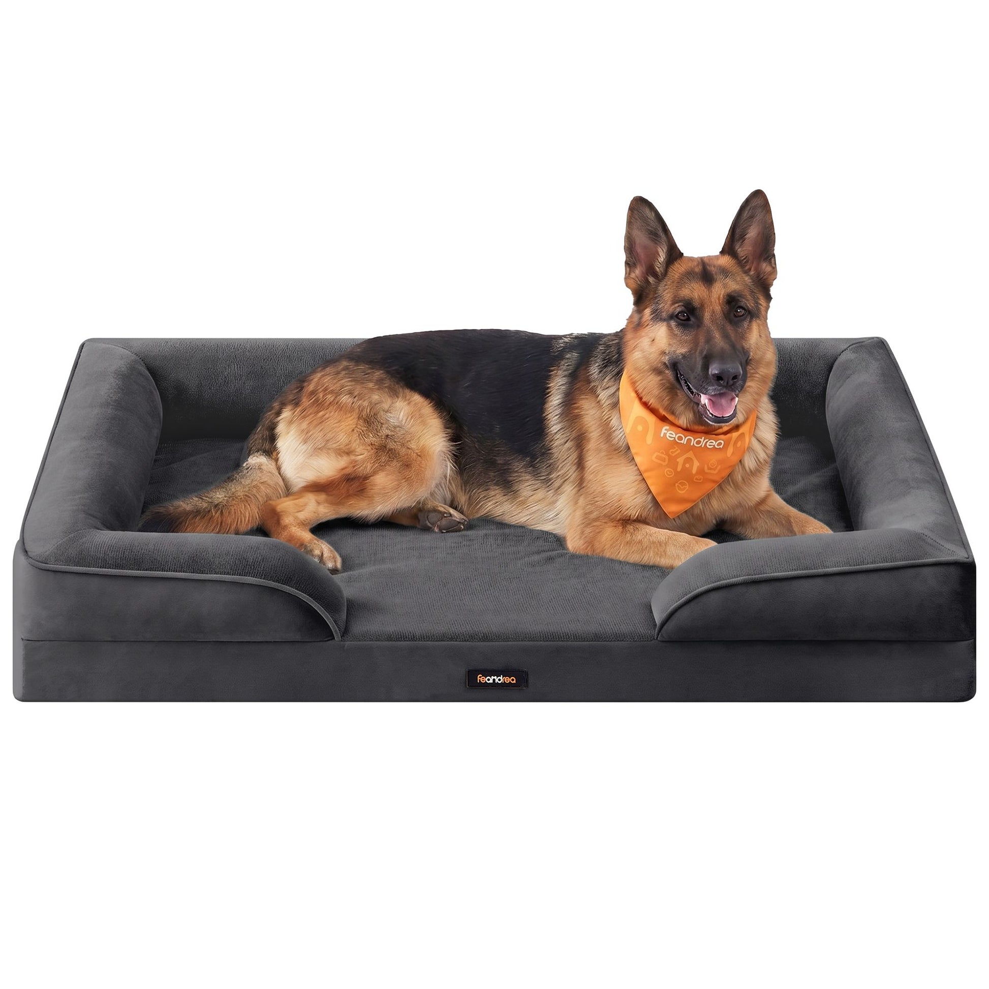 Orthopedisch Hondenbed XXL Met Flanel En Velours - Noppenschuim - U-Vormige Rand